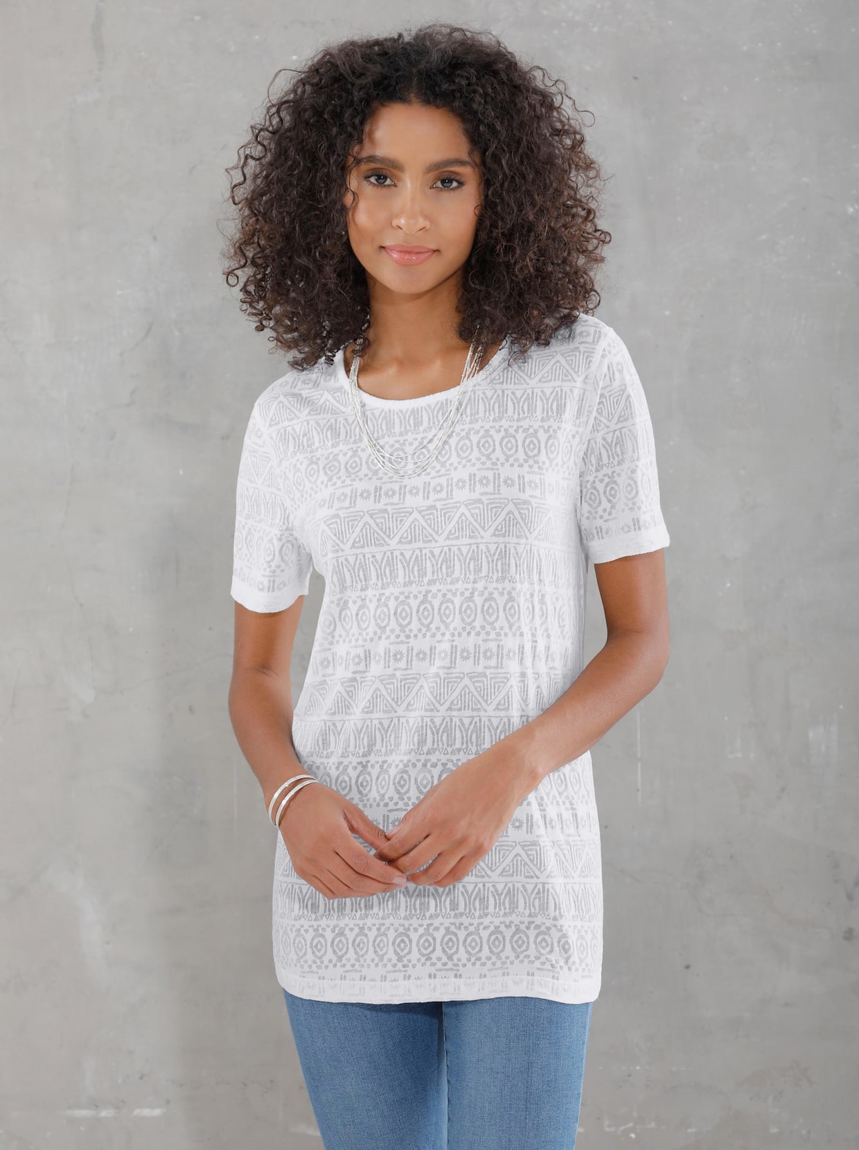 Shirt met korte mouwen - wit