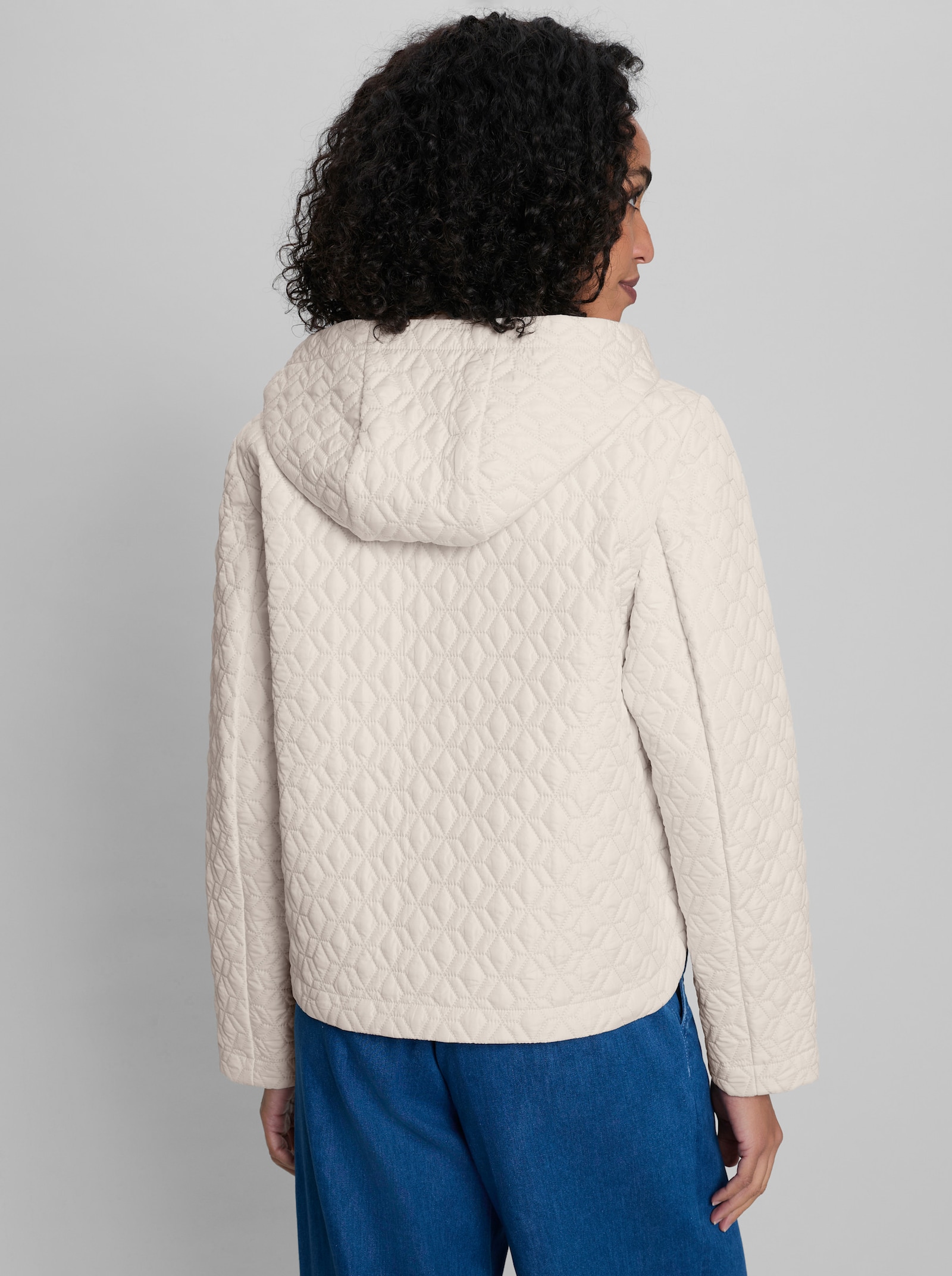 heine Kapuzenjacke mit Steppung - ecru