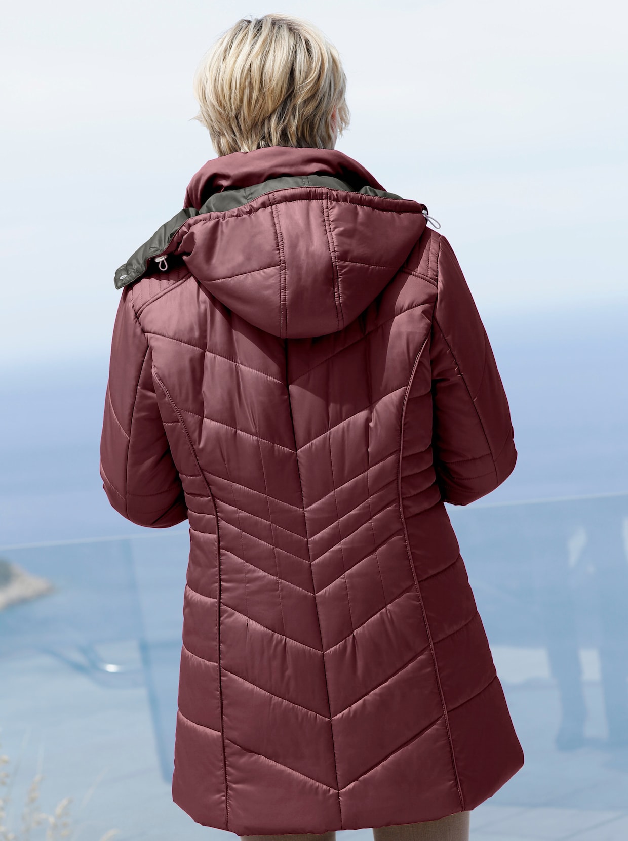 Steppjacke - bordeaux