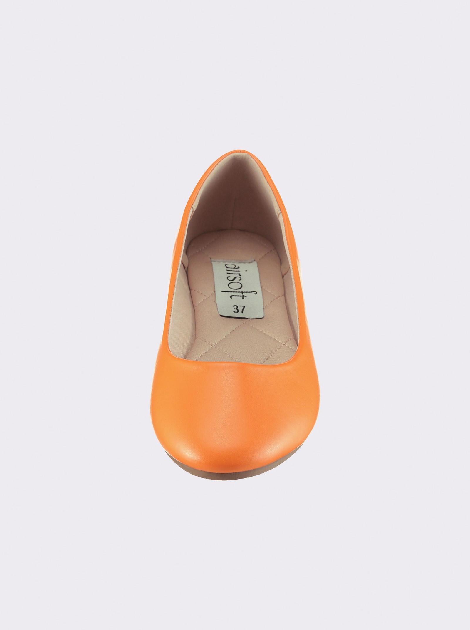 Ballerinaskor med halkhämmande slitsula - orange
