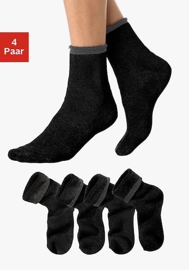 Lavana Chaussettes d'intérieur - 4x noir