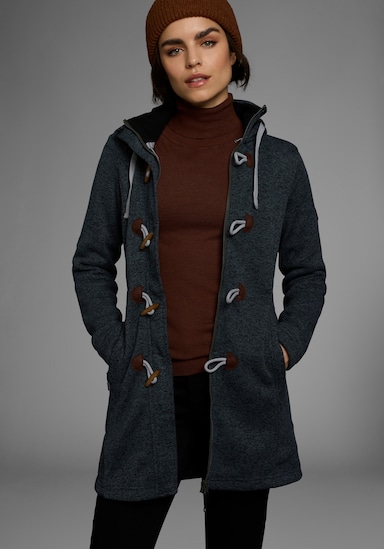 Strickfleecejacke - anthrazit