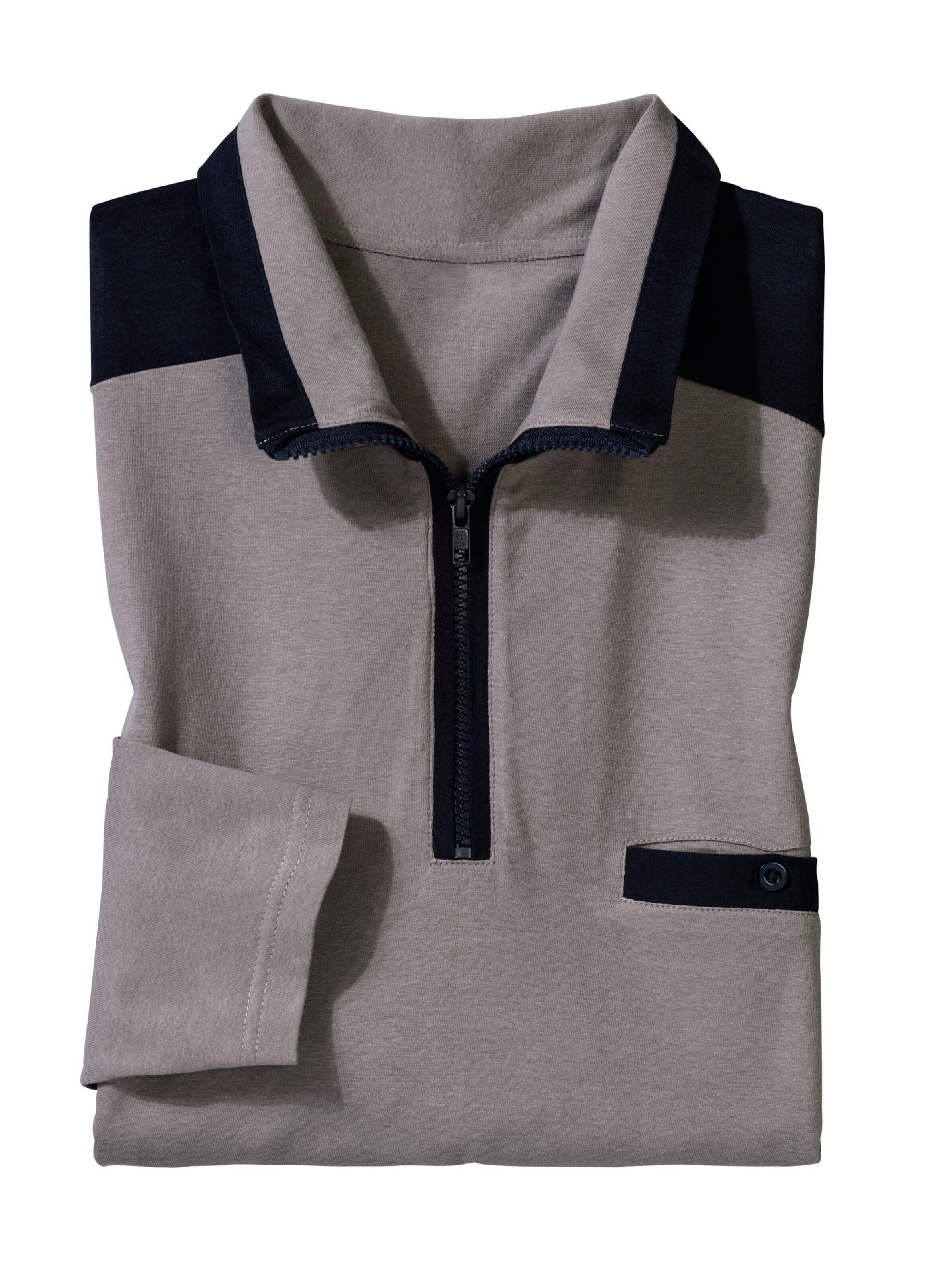 Poloshirt - grau-marine