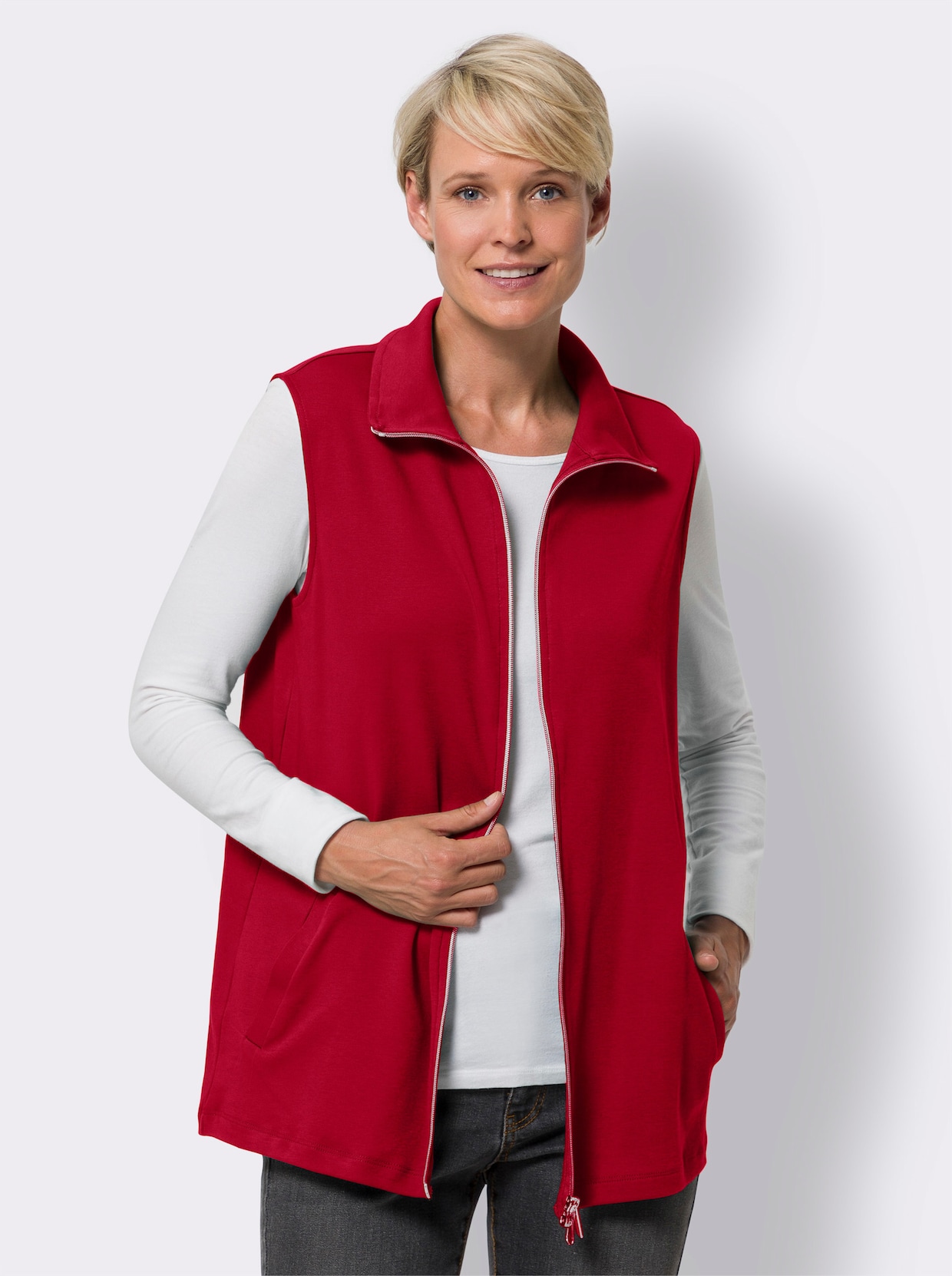 Lang vest - rood