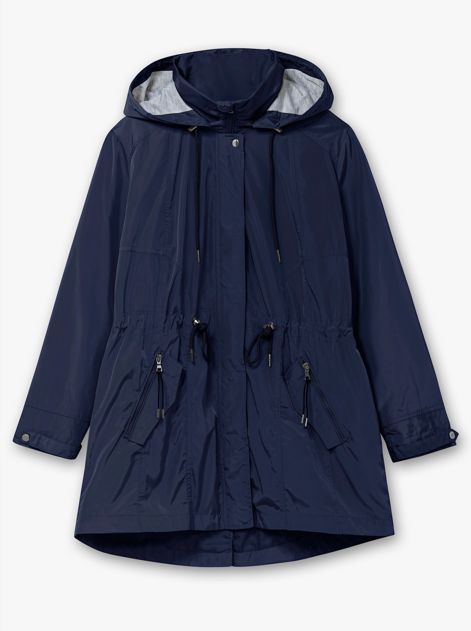 Parka mit Jerseyfutter in Melange-Optik - marine