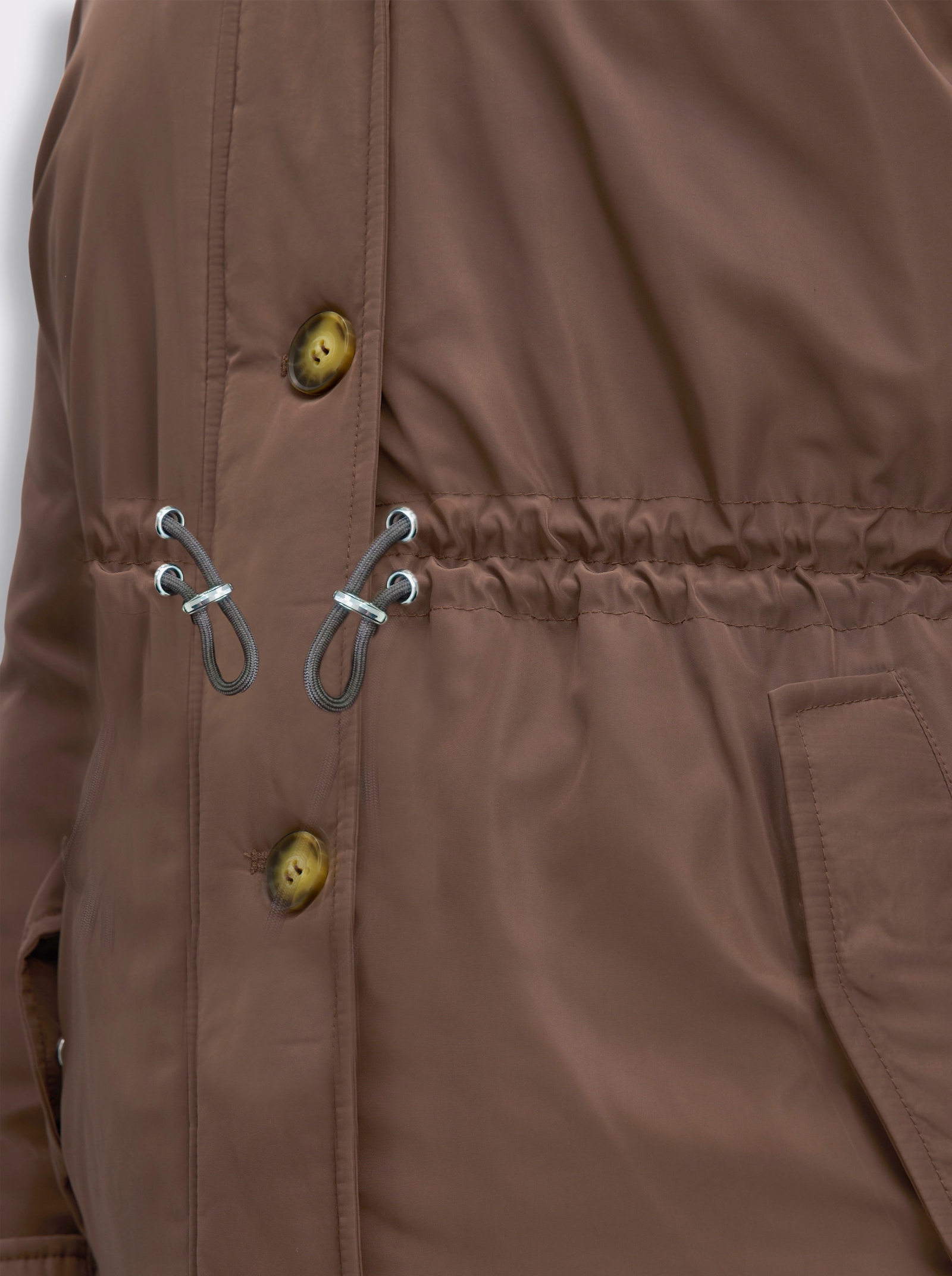 sheego Parka mit gefütterter Kapuze - schoko