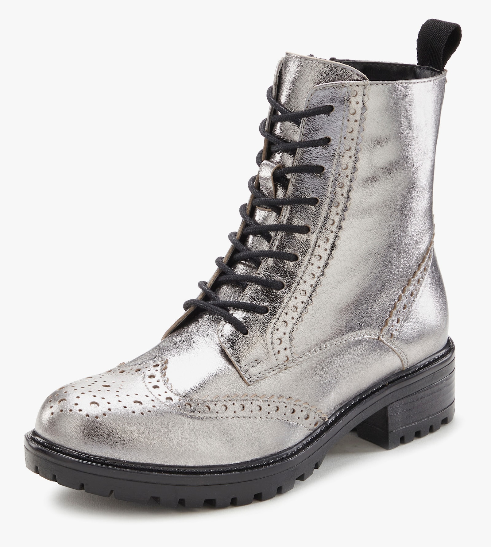 LASCANA Schnürboots - silberfarben