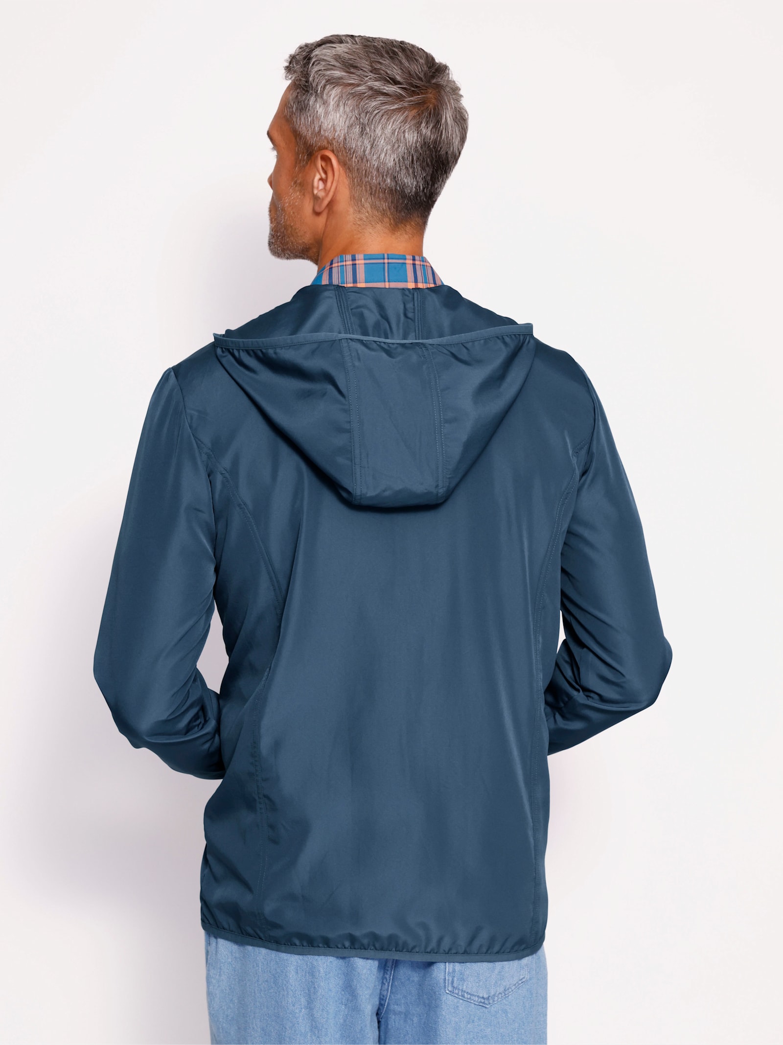 Nepromokavá bunda s kapucí - tmavěmodrá