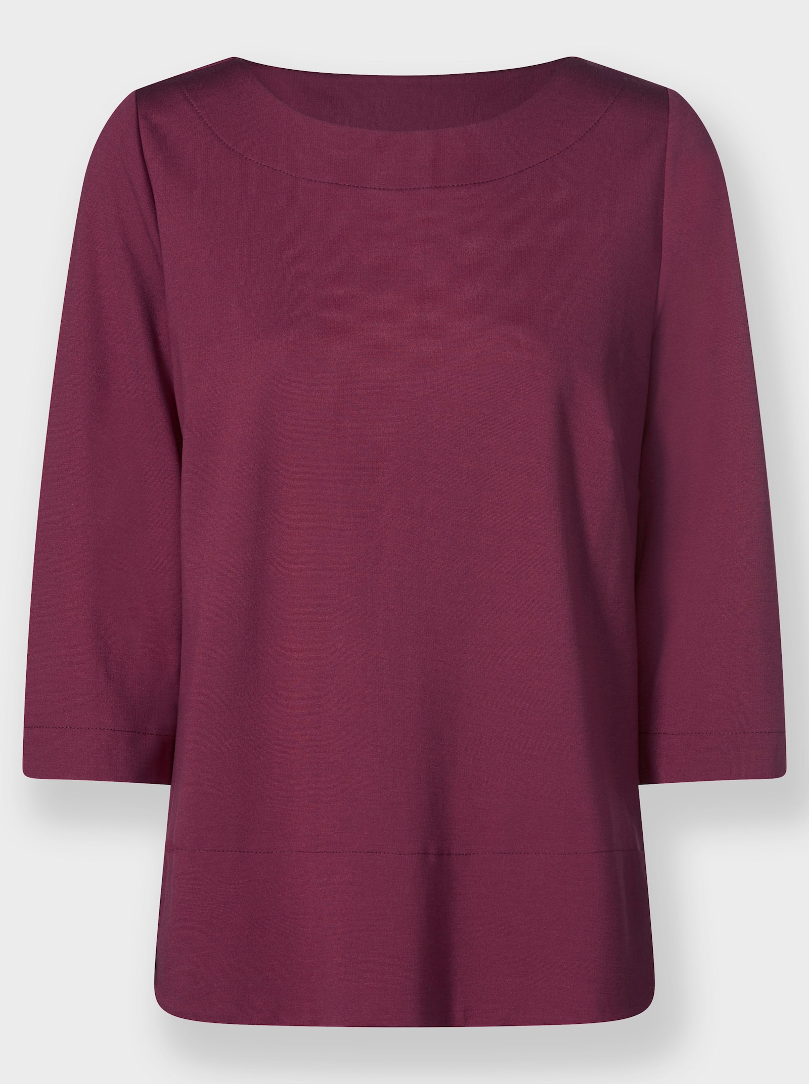 heine 3/4-Arm-Shirt mit Rundhals-Ausschnitt - bordeaux