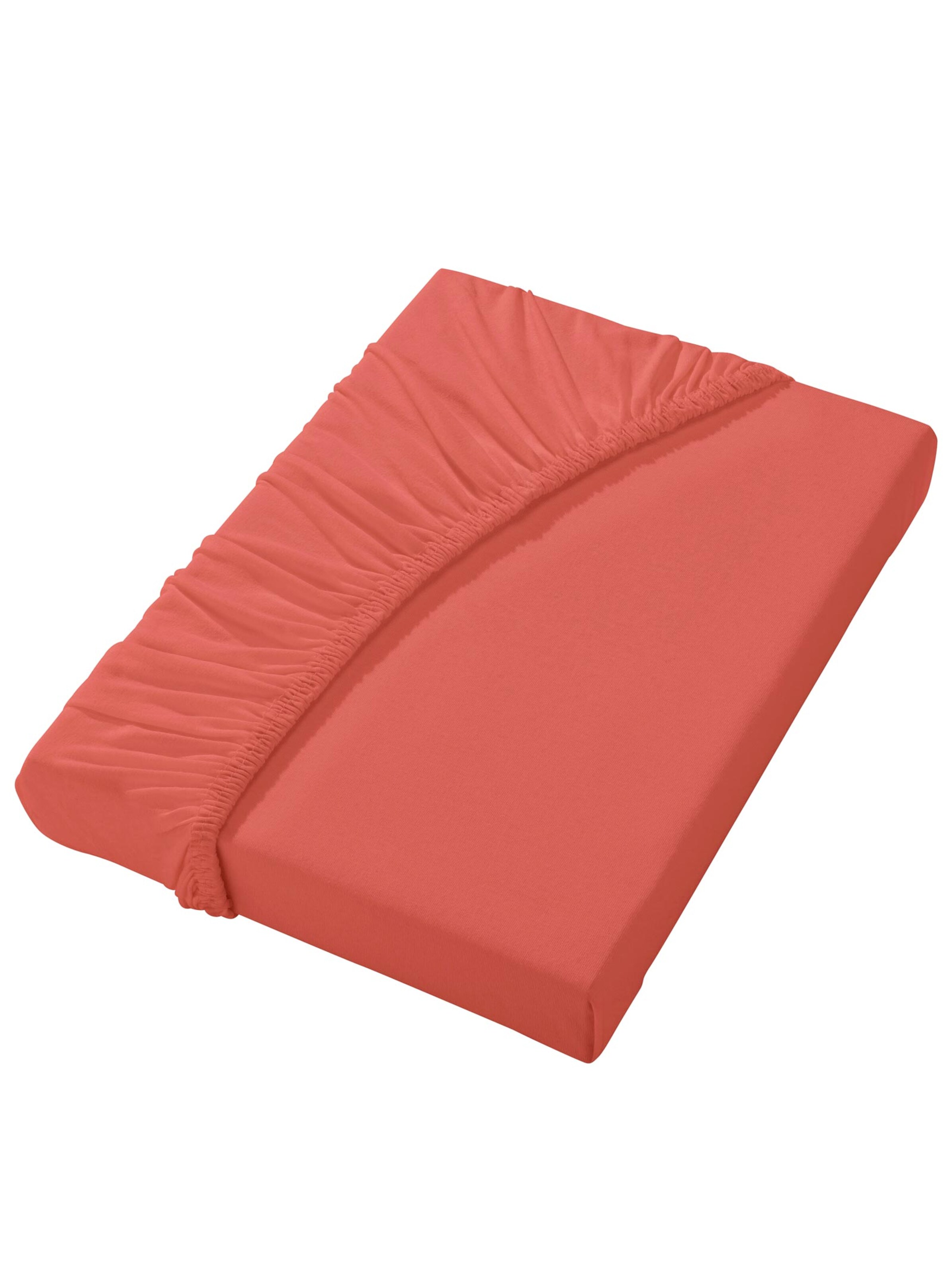 Spannbetttuch - rostrot