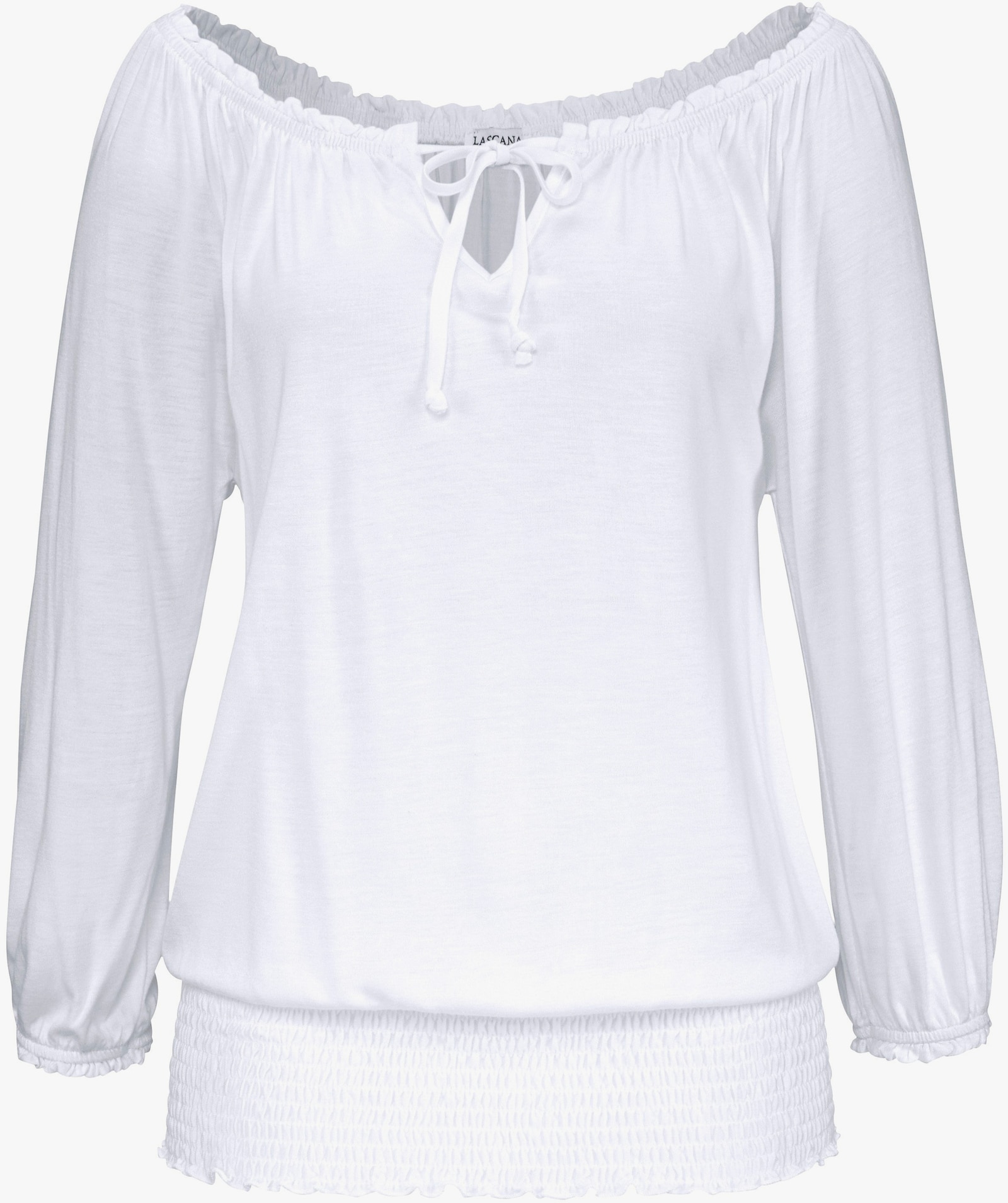 LASCANA Carmenshirt - wit