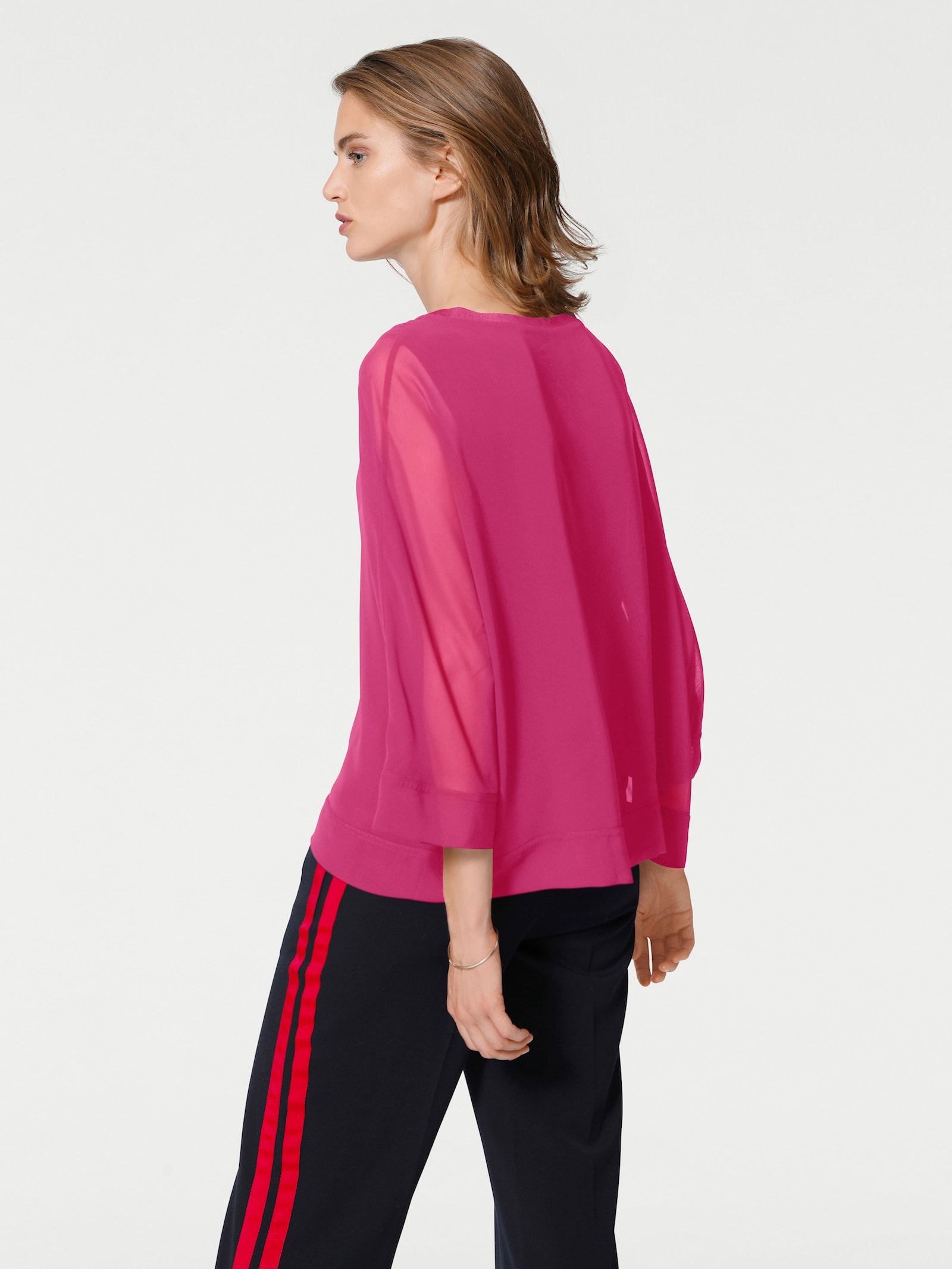 heine Blusenshirt mit Fledermausärmeln - pink