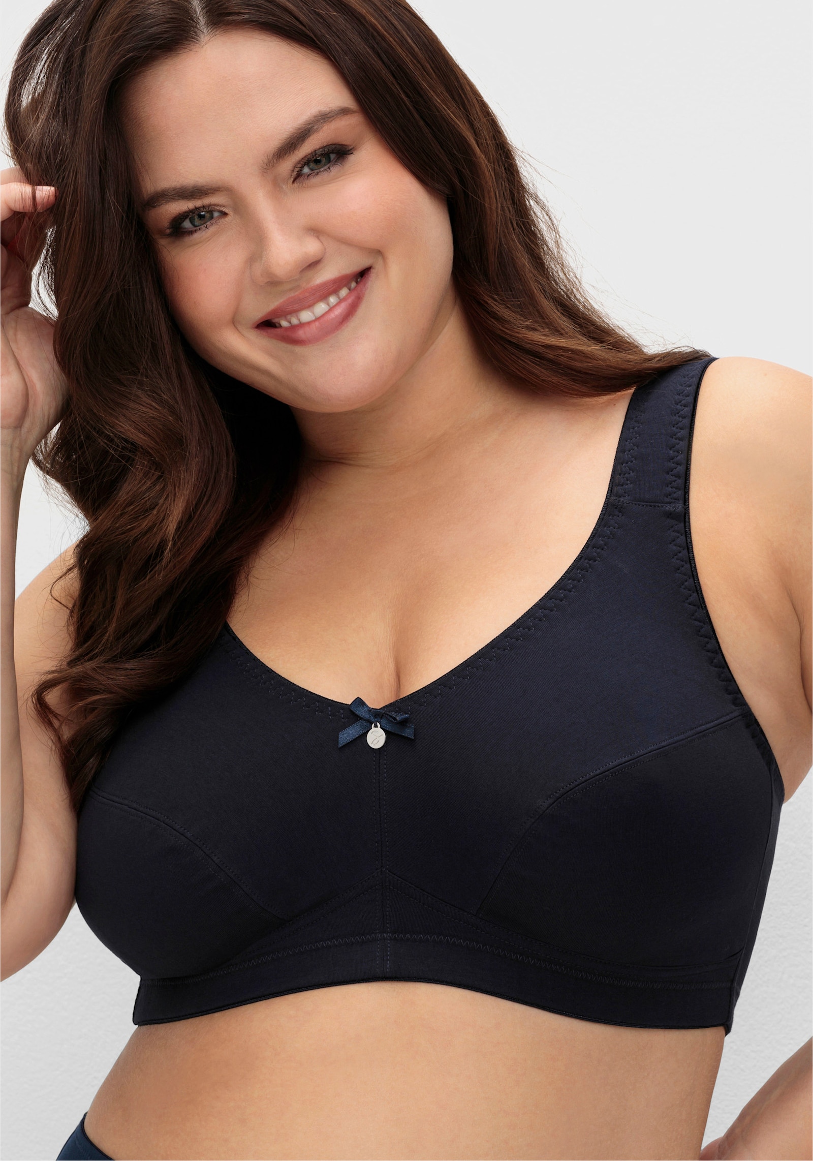 sheego Steunbeha in set van 2 - marine gedessineerd+marine