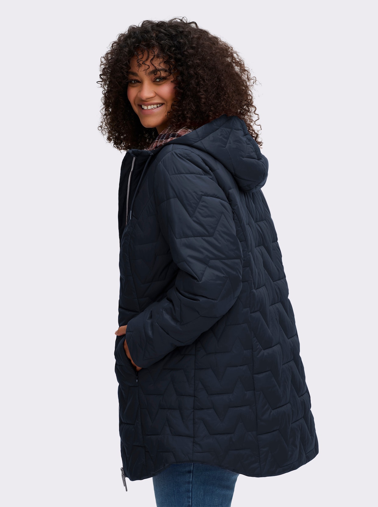 sheego Doudoune - bleu foncé