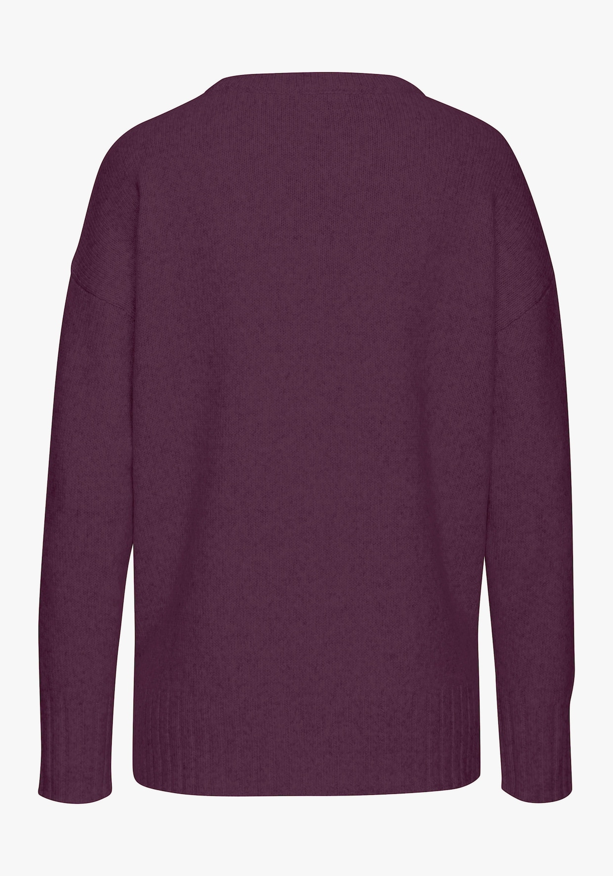 LASCANA Rundhalspullover - lila/burgunder