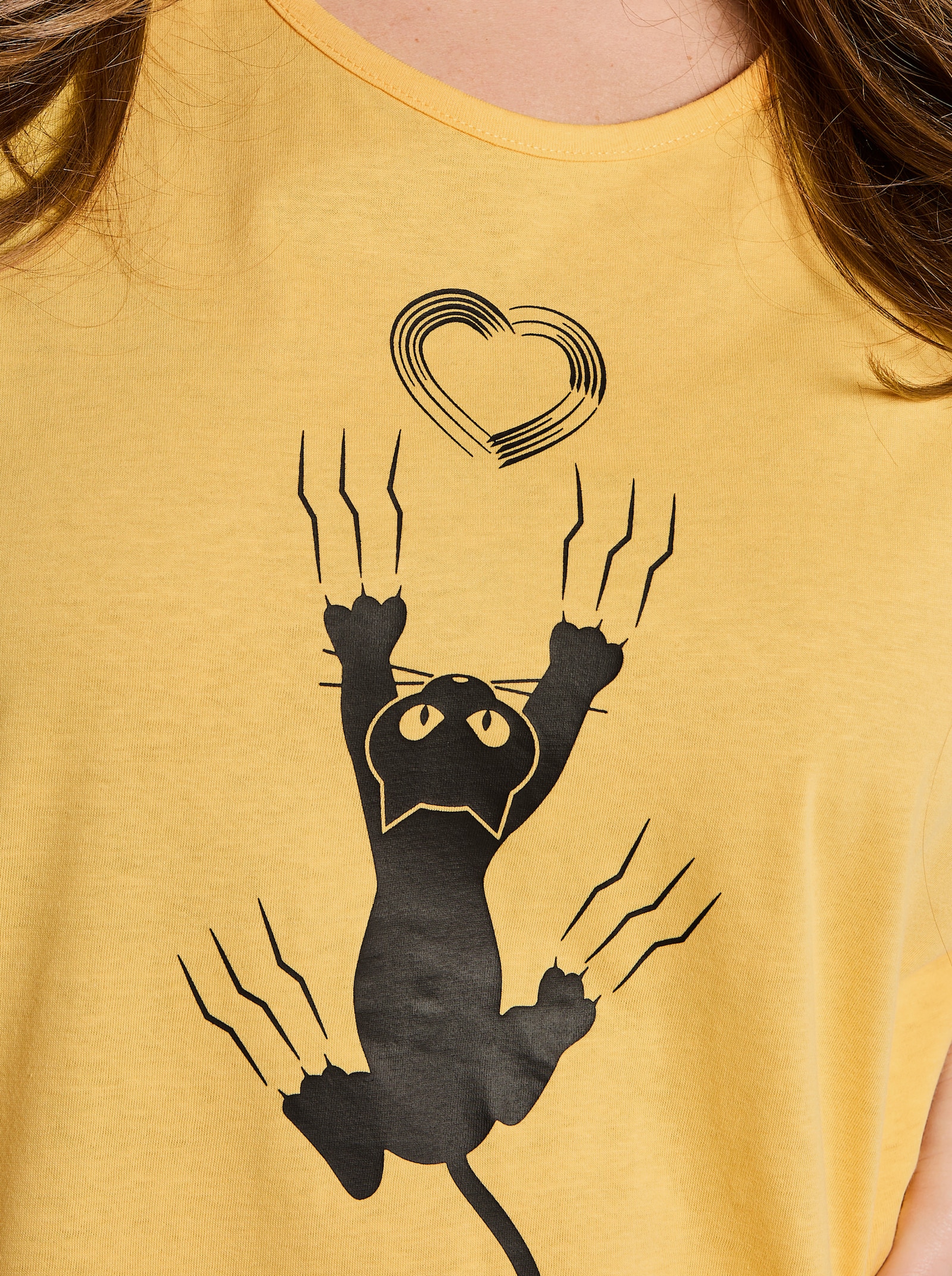 wäschepur Sleepshirts in Oversize-Form - gelb-graphit + anthrazit-graphit