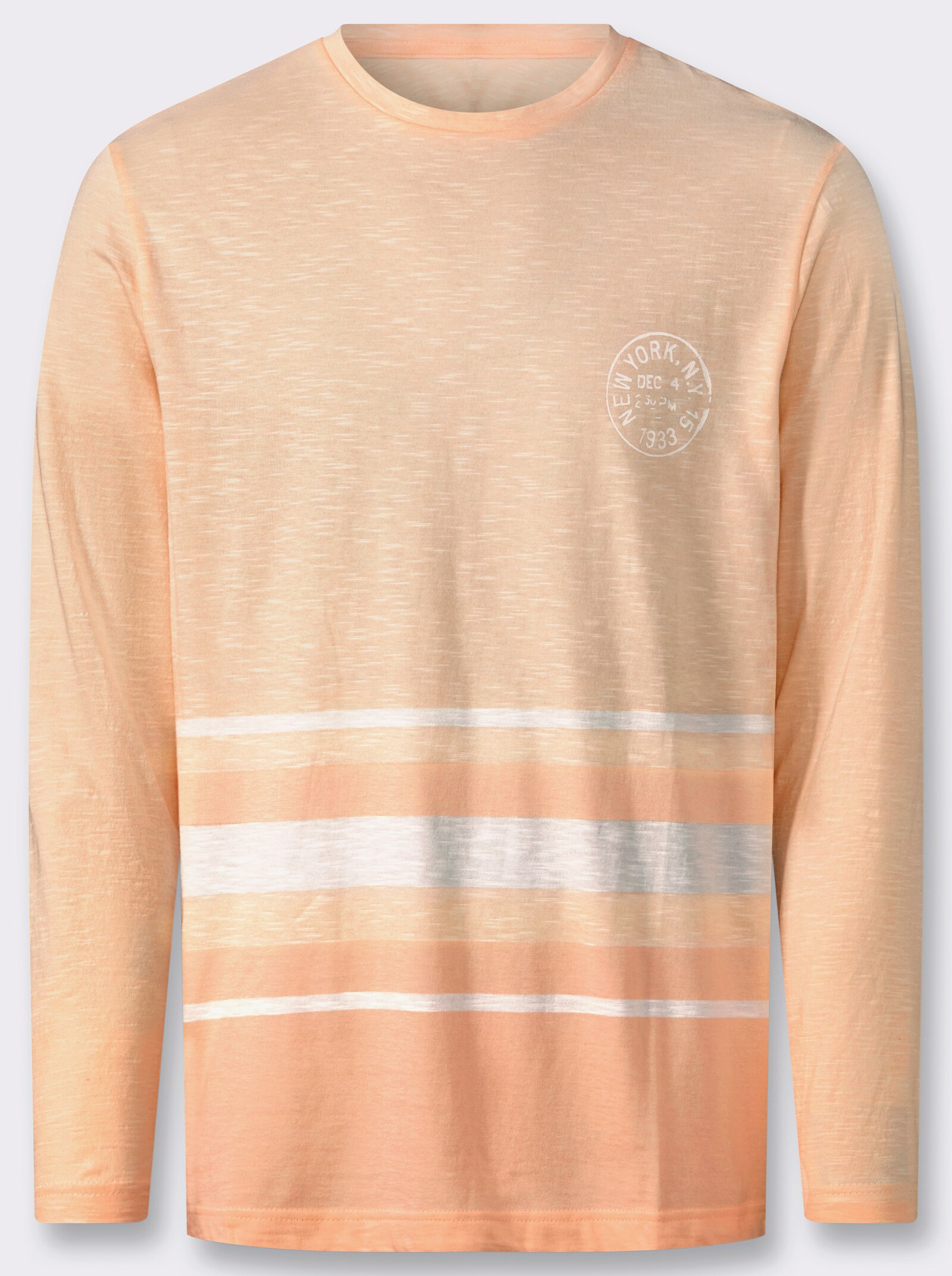 Langarmshirt in leicht strukturierter Jersey-Qualität - apricot