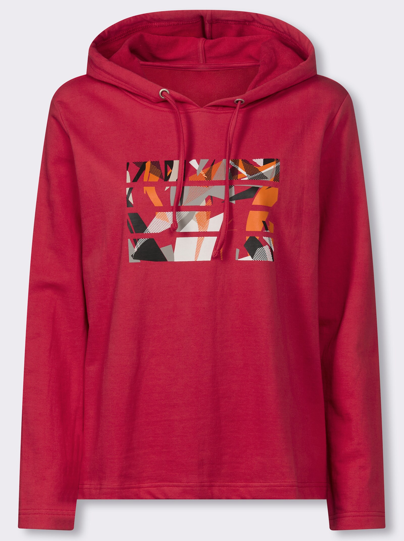 Kapuzensweatshirt mit Druck-Motiv - erdbeere-bedruckt