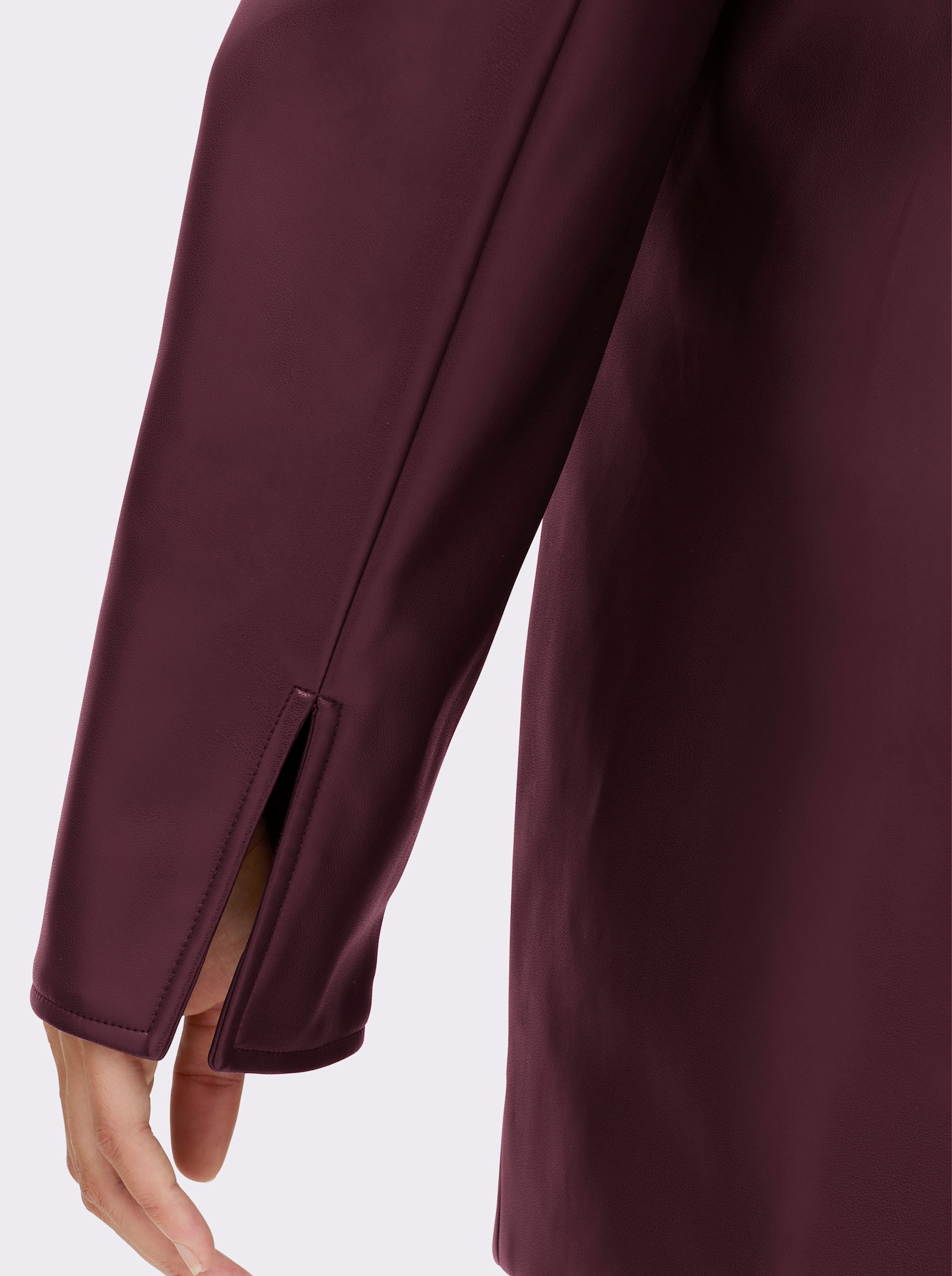 sheego Jacke in Blazer-Optik, mit Bindeband - burgund