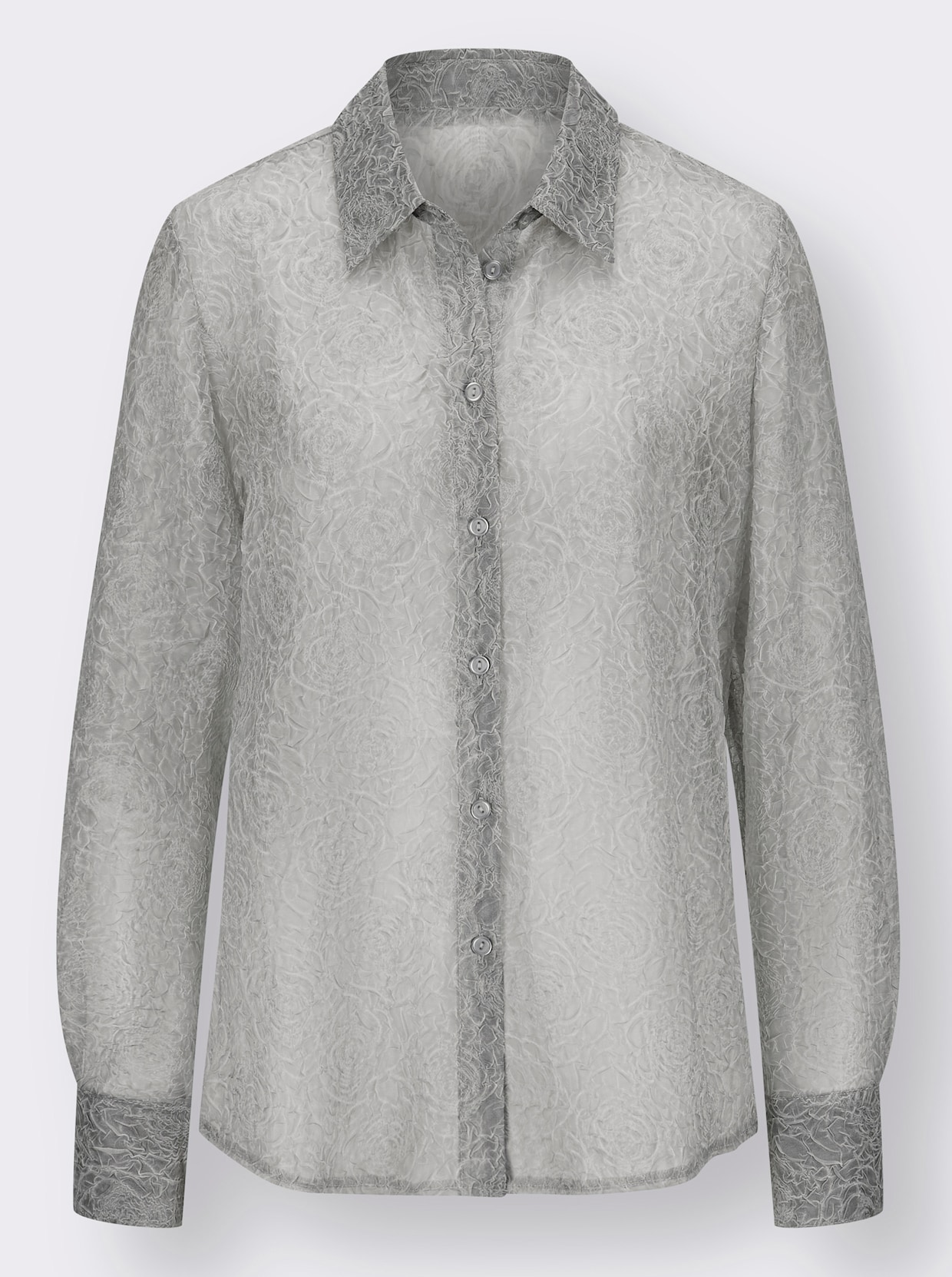 Overhemdblouse - steengrijs