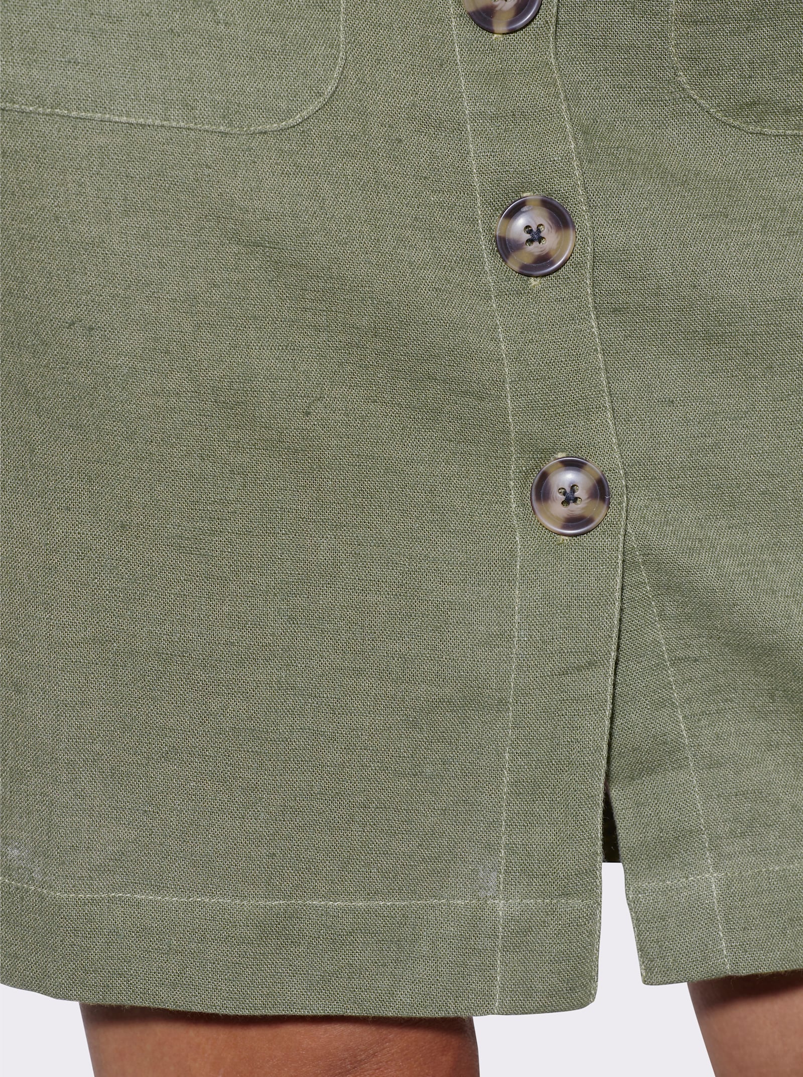 heine Sommerrock mit Knopfleiste - khaki