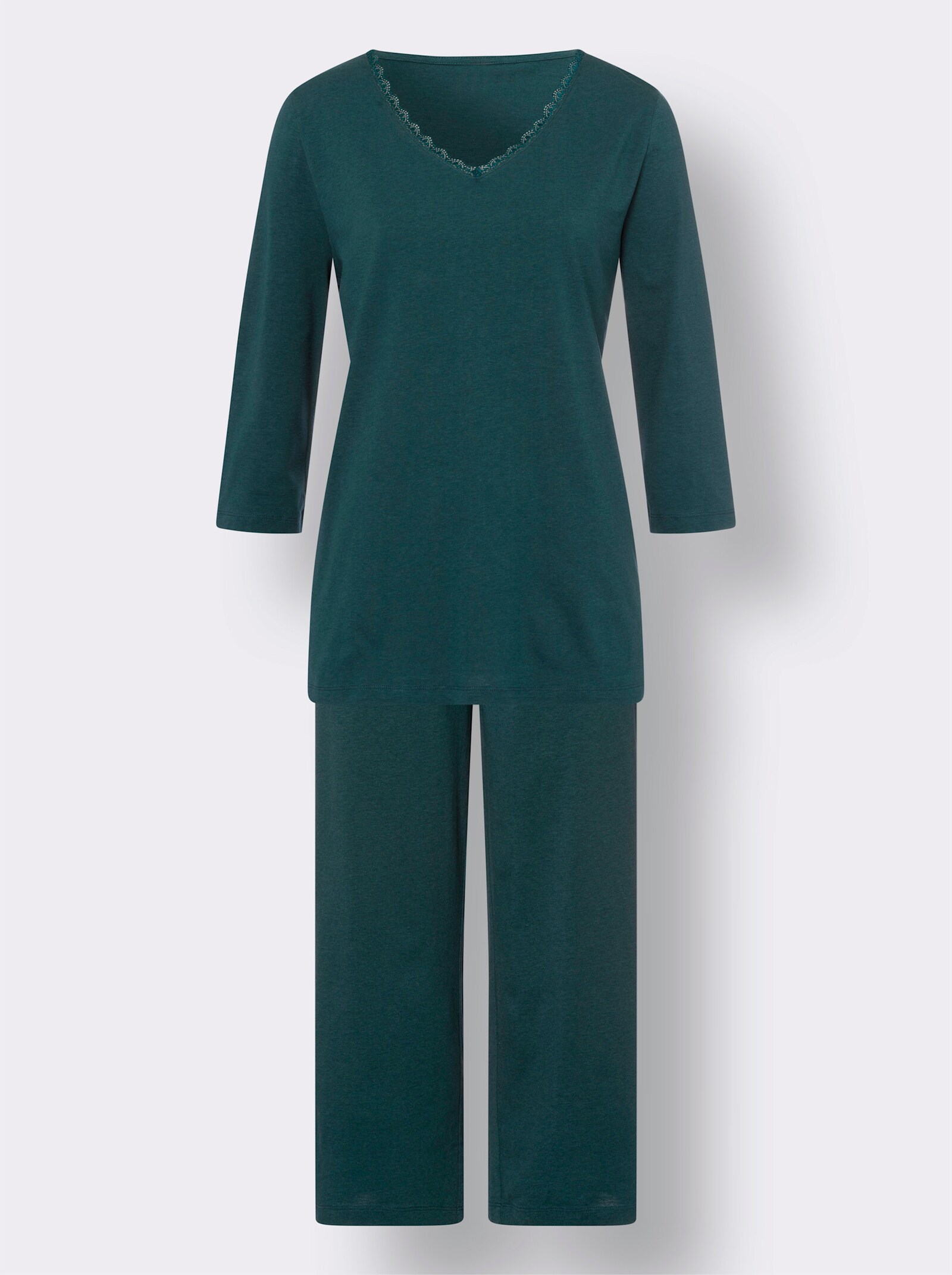 Pyjama met zacht draaggevoel - petrol