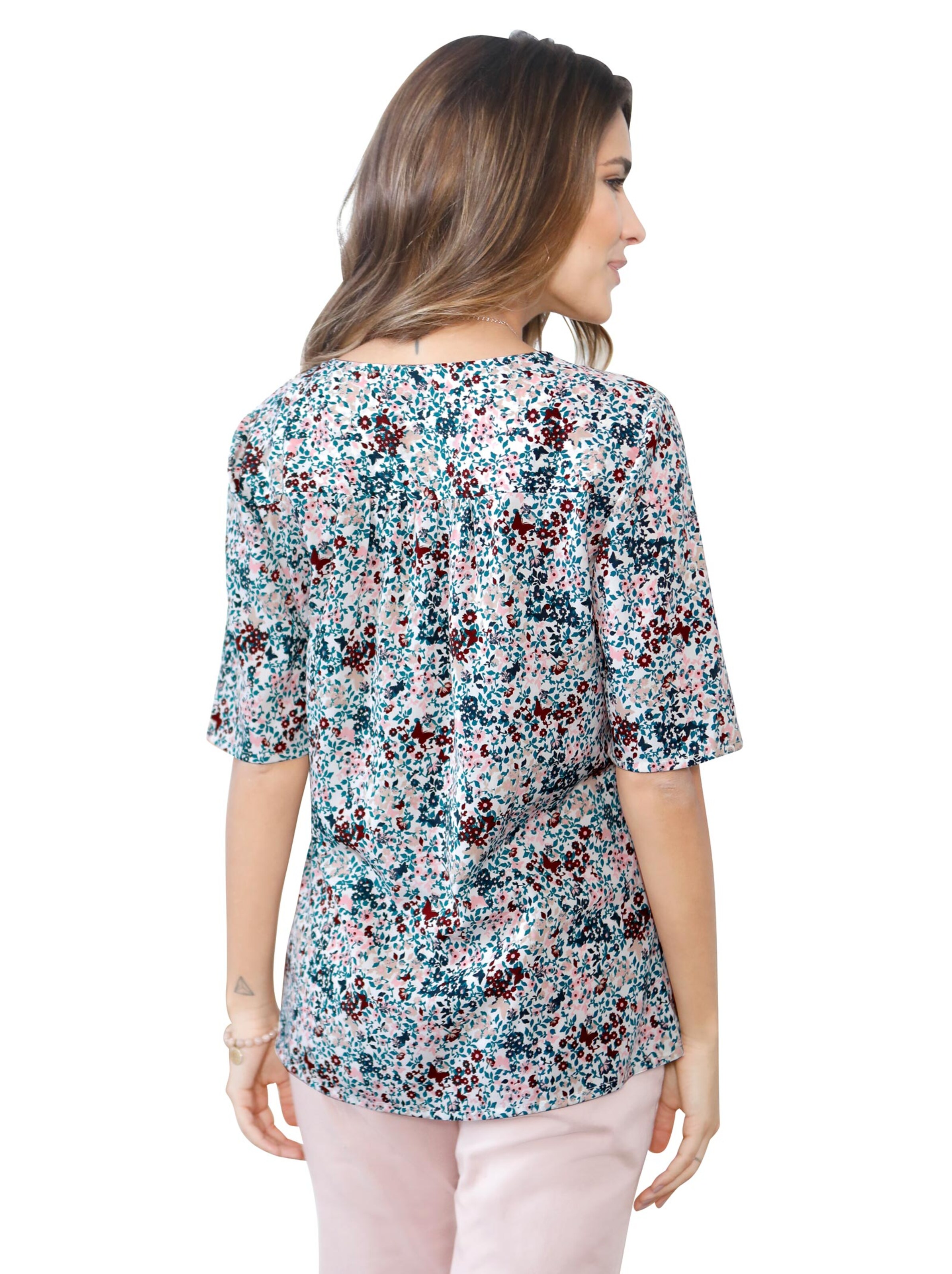 Bluse - mint-gemustert