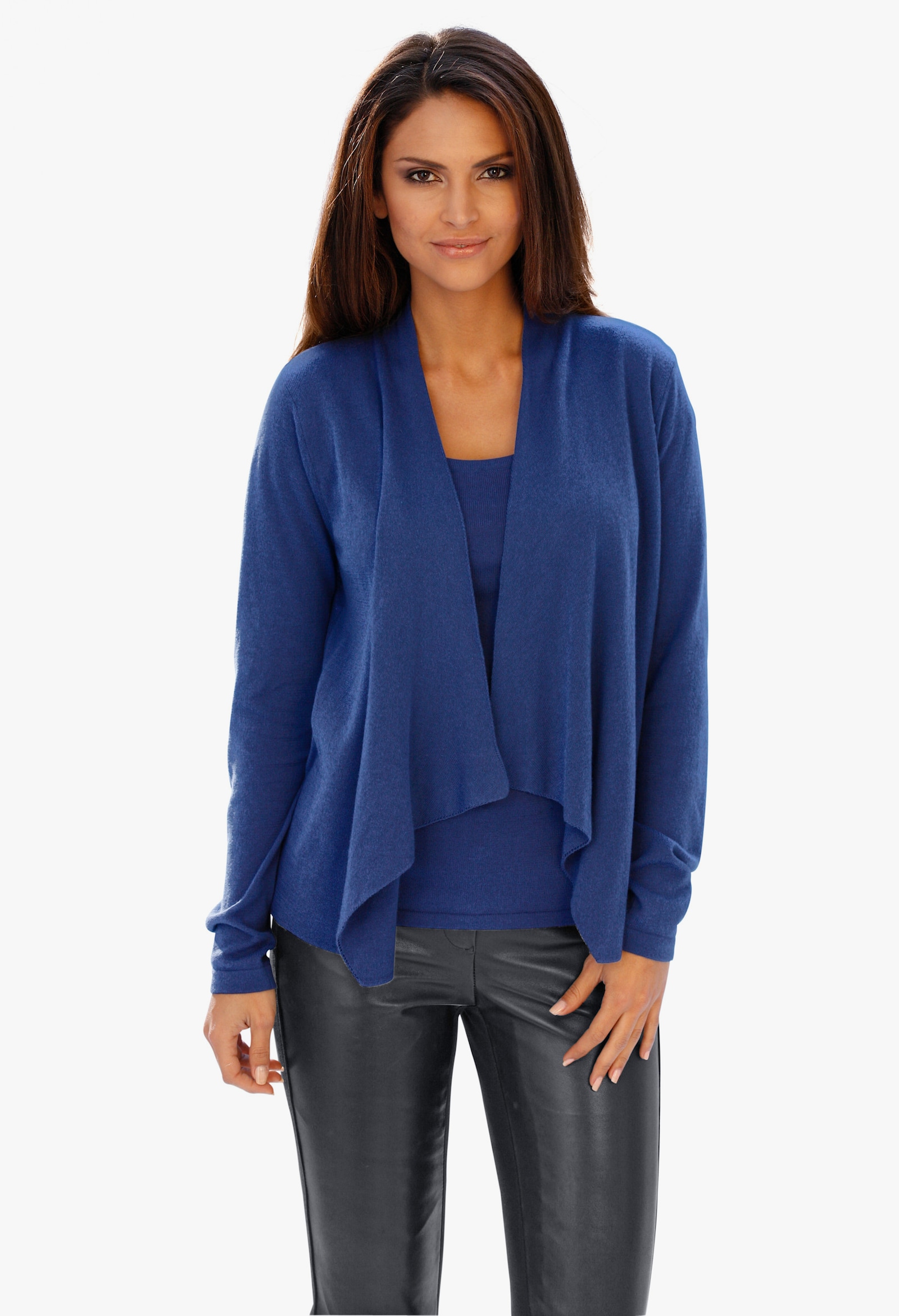 heine Twin-Set aus reiner Baumwolle - royalblau