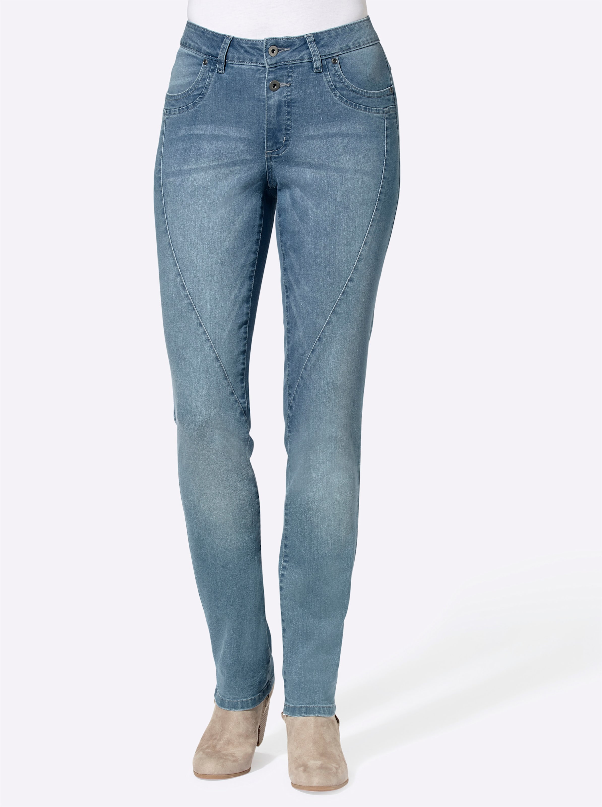 Witt Damen Jeans, blue-bleached