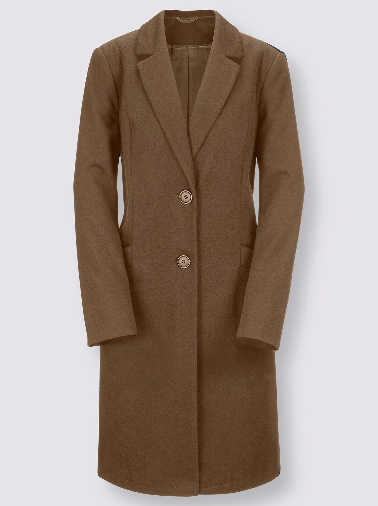 Wollmantel - cognac