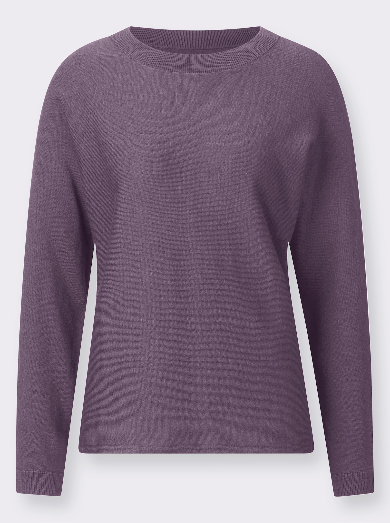 Fledermauspullover mit 5% Kaschmir - feige-meliert