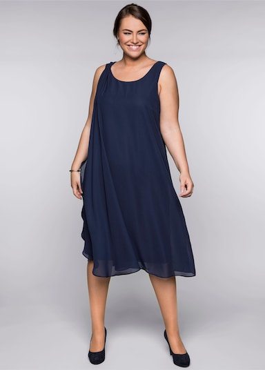 sheego Chiffonkleid - marine