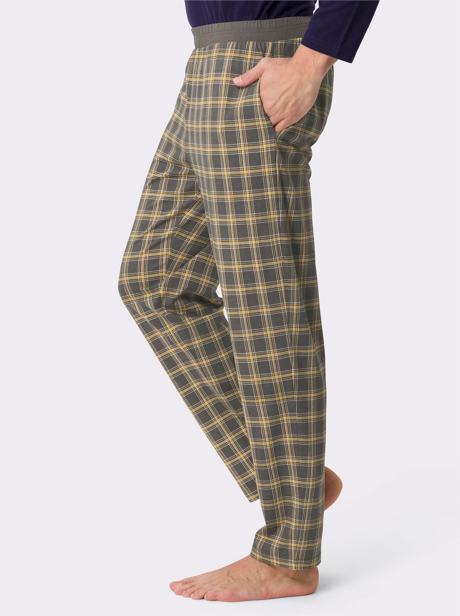 Pyžamové nohavice - Antracitové károvanie