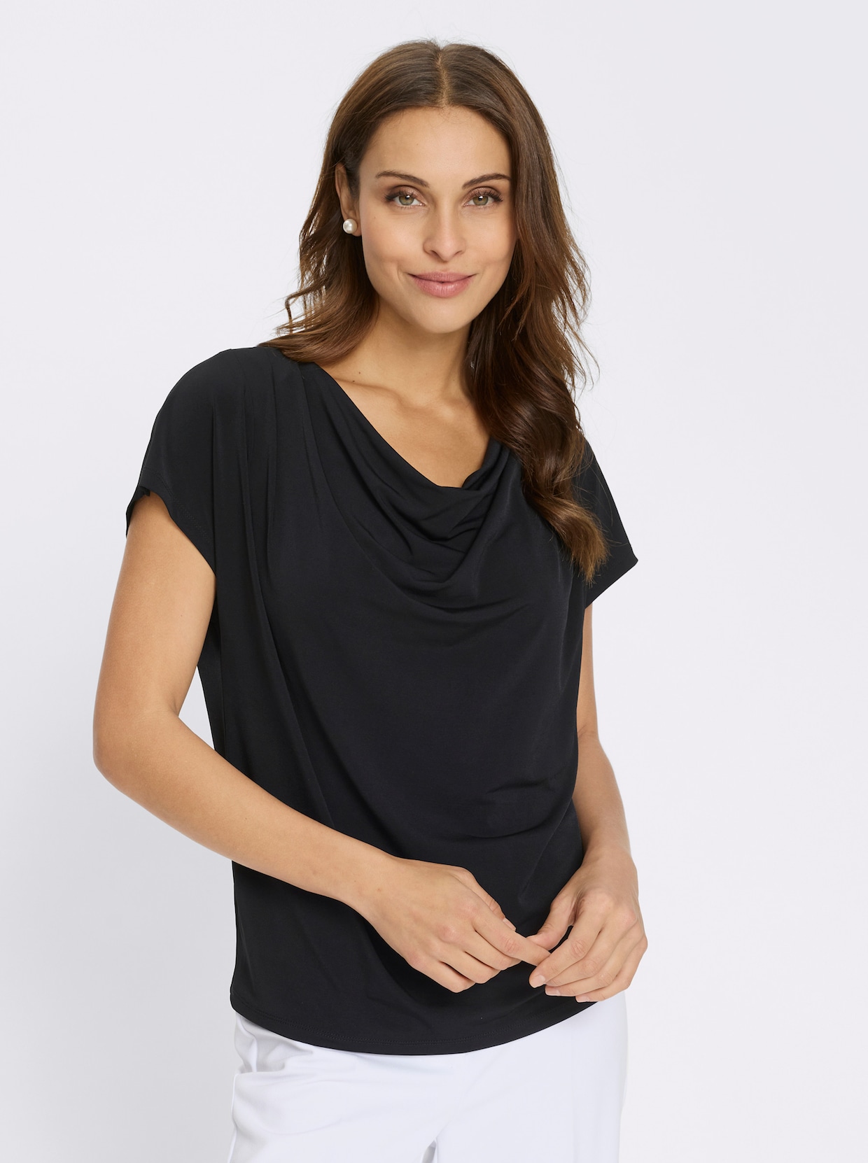 Wasserfallshirt - schwarz