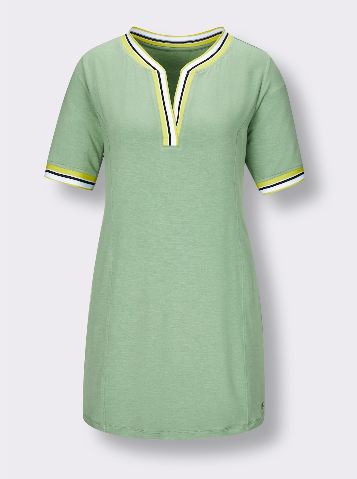 T-shirt long en modal - eucalyptus