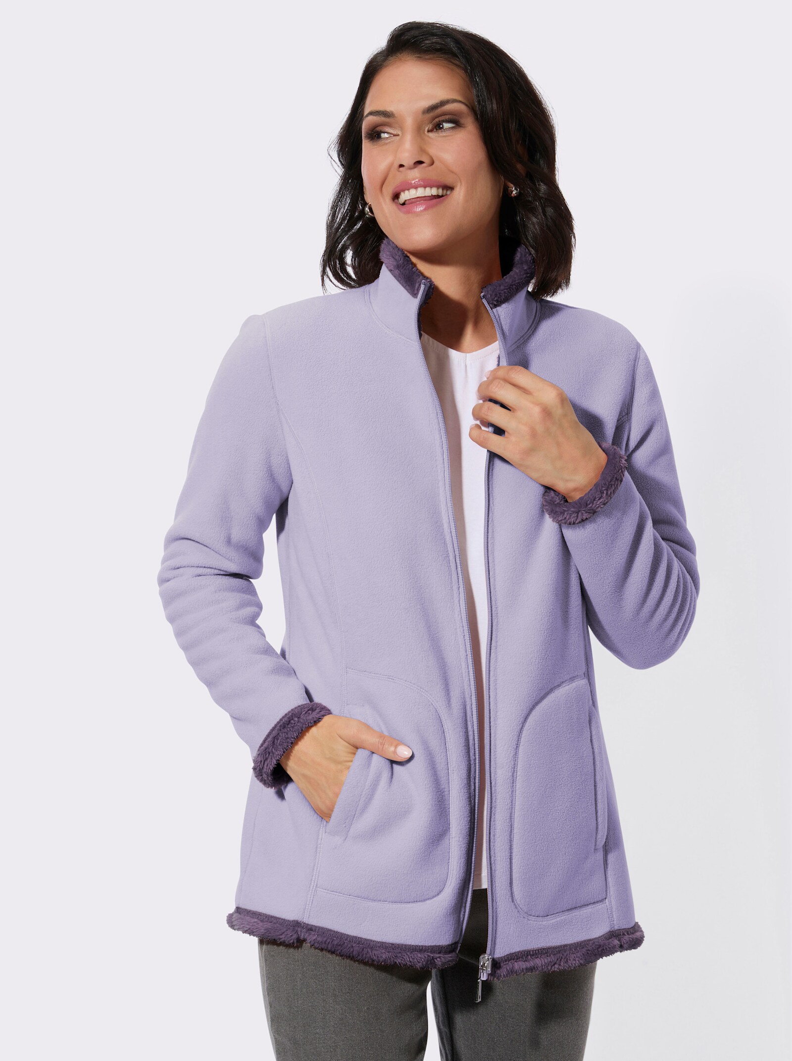 Wendejacke mit Wende-Funktion - flieder-feige