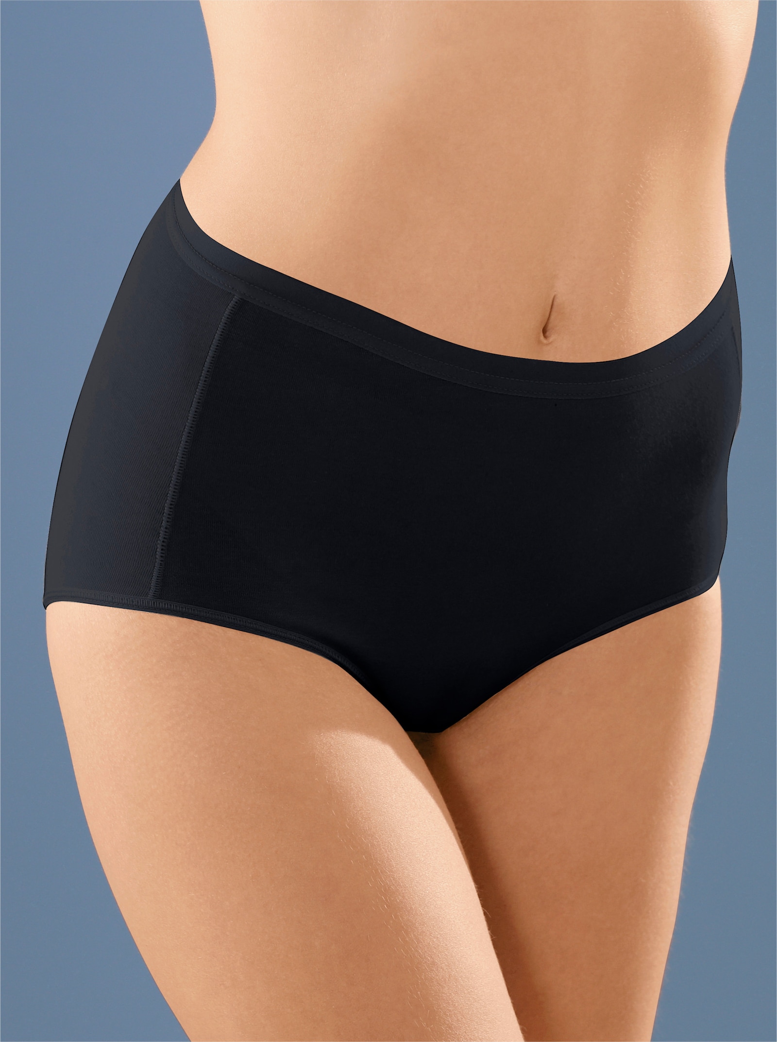 Nina von C. Taillenslip aus Baumwoll-Stretch - schwarz