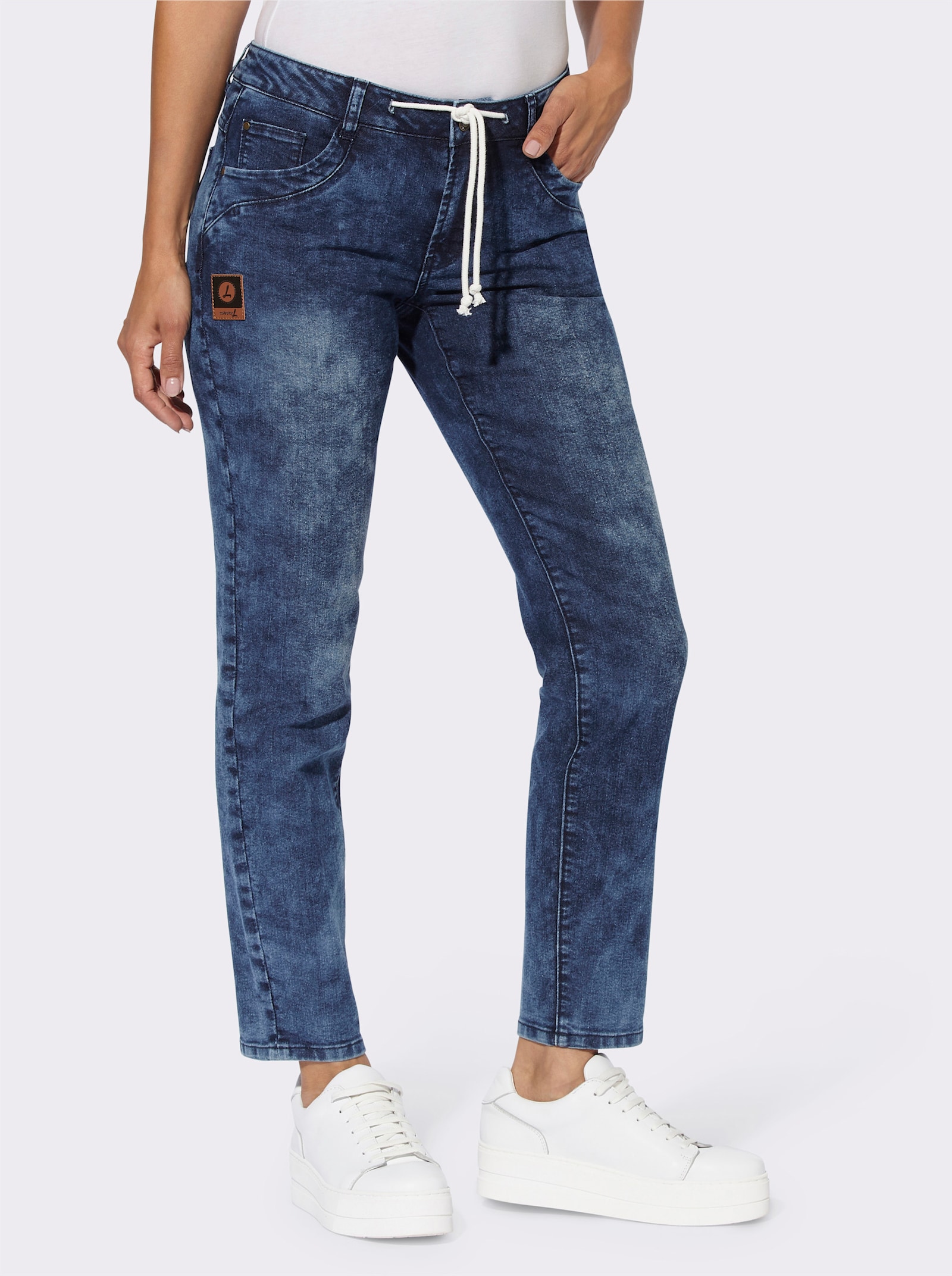 5-Pocket-Jeans in knöchellanger Schnittform - dark blue