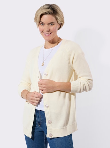 Strickjacke - ecru