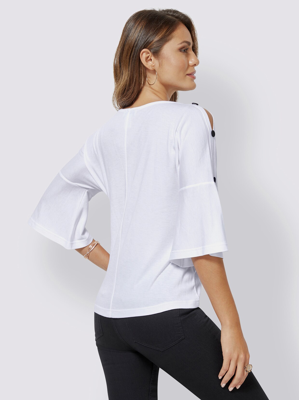 T-shirt à manches 3/4 - blanc