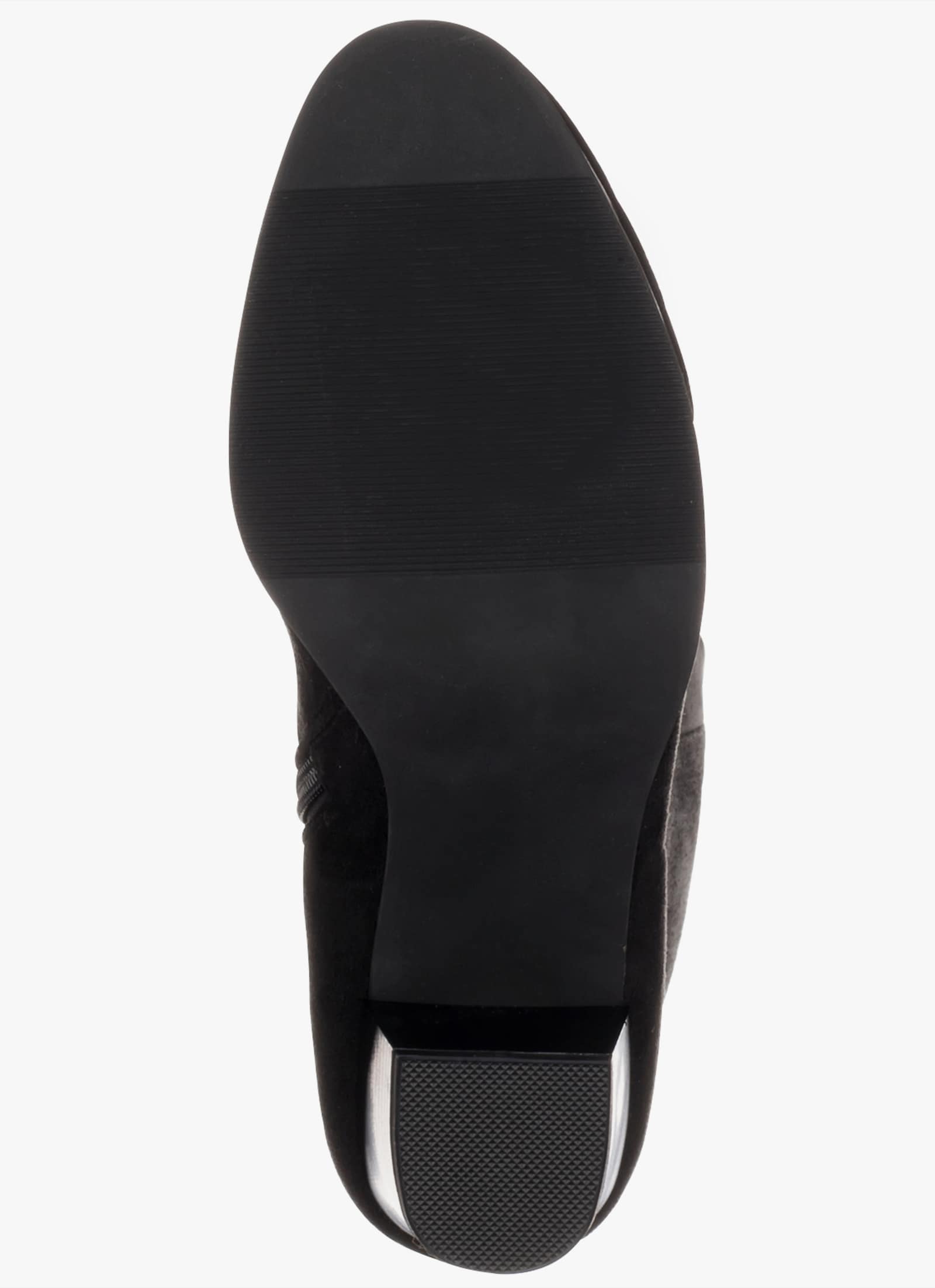 sheego Weitschaftstiefel aus Velours-Lederimitat - schwarz