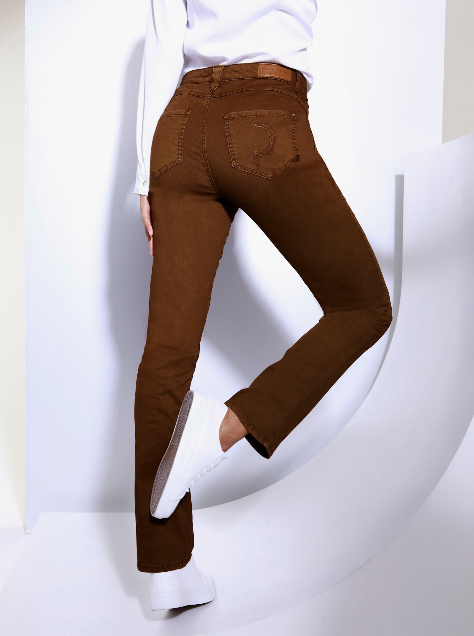 CREATION L PREMIUM Jeans in 4-Pocket-Form - braun