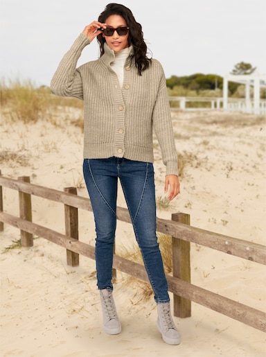 heine Strickjacke - sand-meliert