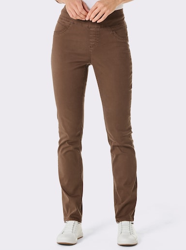 CREATION L PREMIUM Schlupfjeans in Twill Qualität - braun
