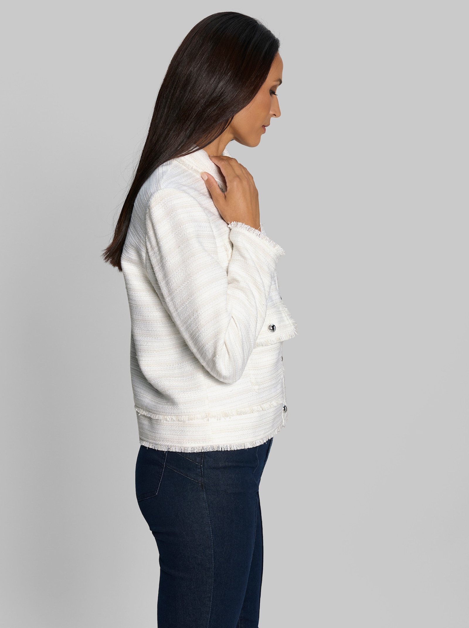 heine Blazer aus leichtem Bouclé - ecru