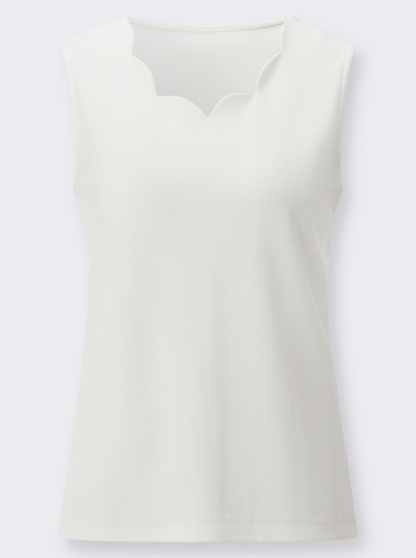 Shirttop aus Interlock-Jersey - ecru