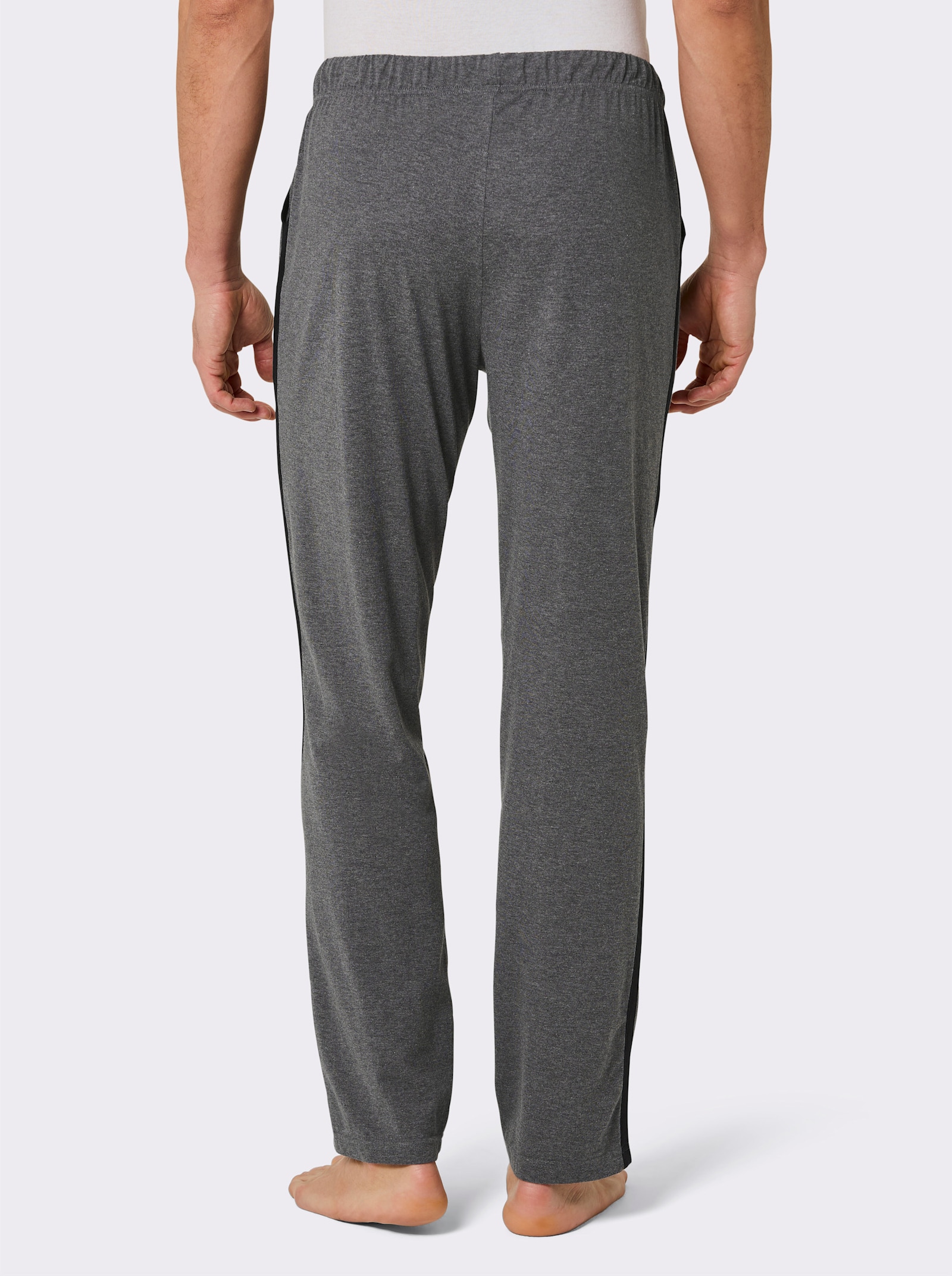 wäschepur men Hose lang - anthrazit-meliert-schwarz