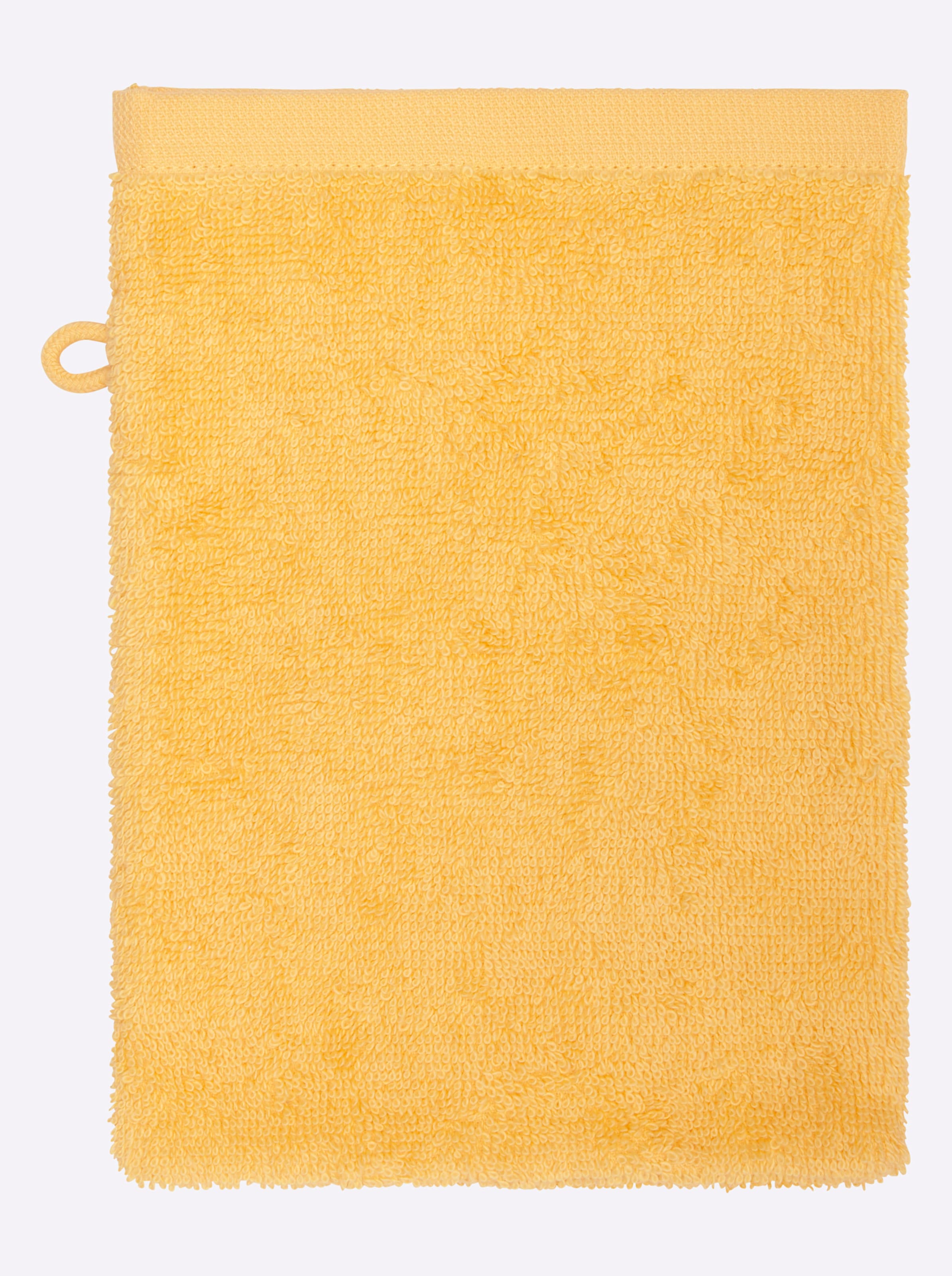 Die moderne günstig Kaufen-Handtuch in gelb von wäschepur. Handtuch in gelb von wäschepur <![CDATA[In moderner Optik mit Punkte-Dessin: Handtuch-Programm in flauschiger Walkfrottier-Qualität. Abschluss mit Fransenkante. Sehr praktisch: Die Fransen sind kurz gehalten und 