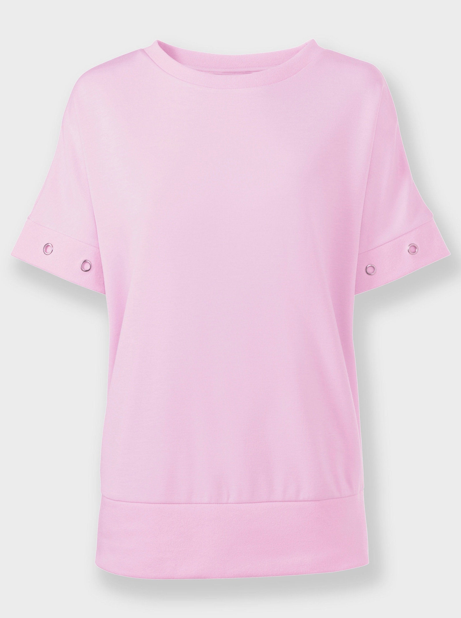 heine Oversize-Shirt mit Zier-Ösen-Applikation - rosé