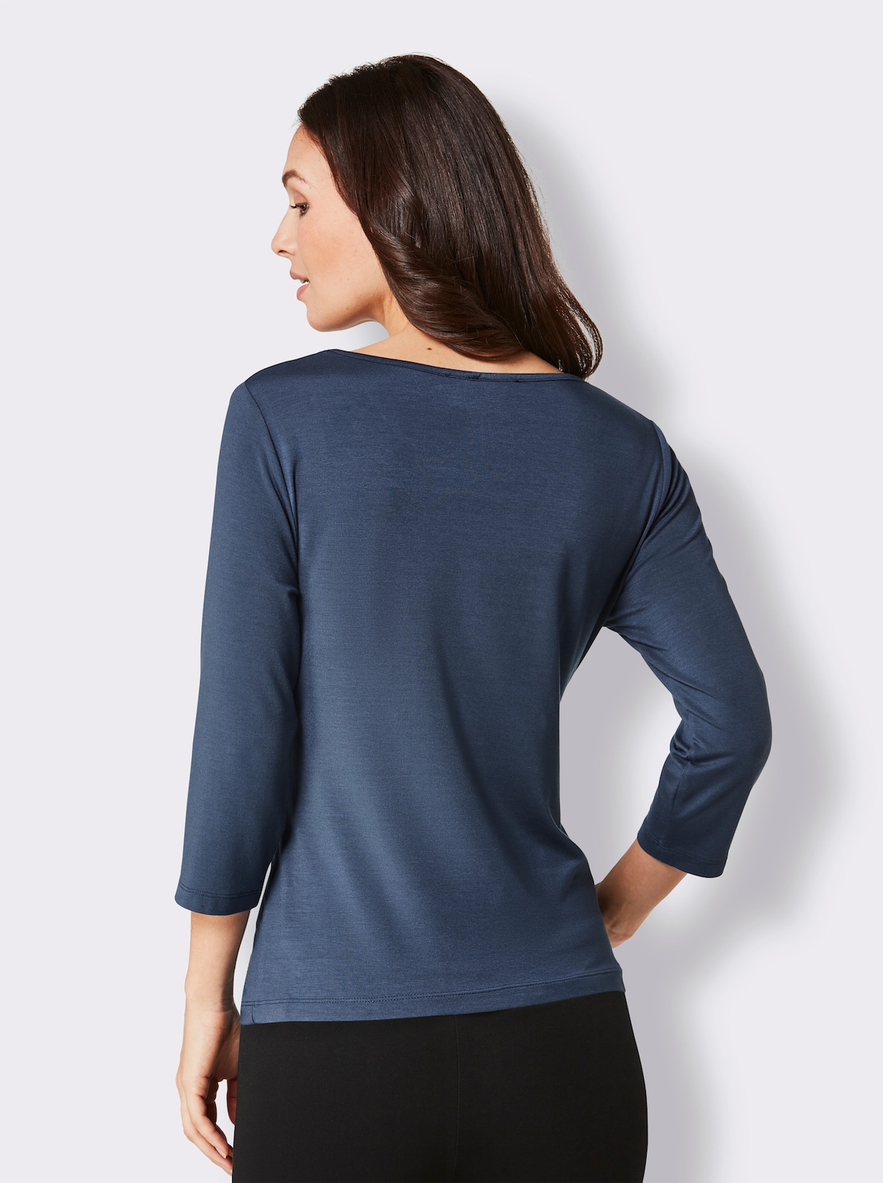 CREATION L PREMIUM 3/4-Arm-Shirt - rauchblau
